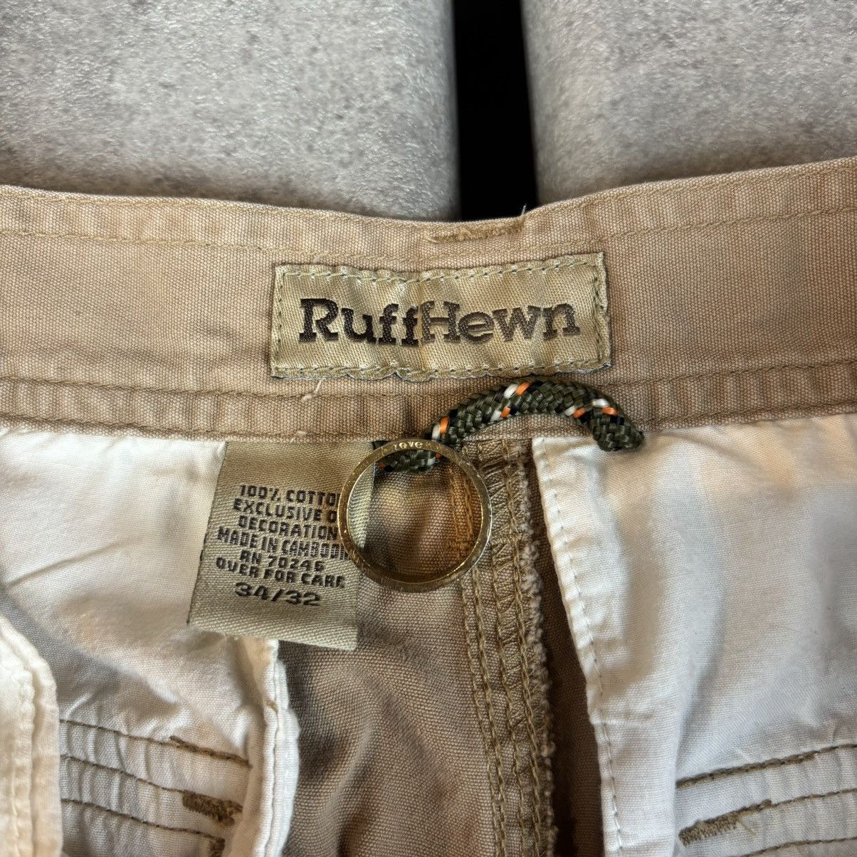 Other Y2k Ruff Hewn Brown Cargo Pants Mens 34x32 Size US 34 / EU 50 - 5 Thumbnail