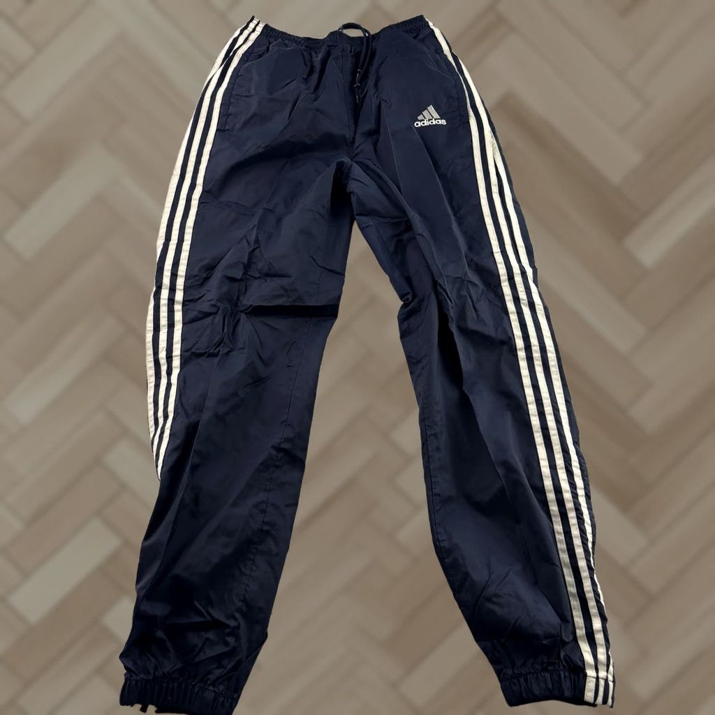 Adidas Vintage adidas 3 Stripes Athletic Ankle Zip Pants Mens Small Blue Size US 29 - 1 Thumbnail