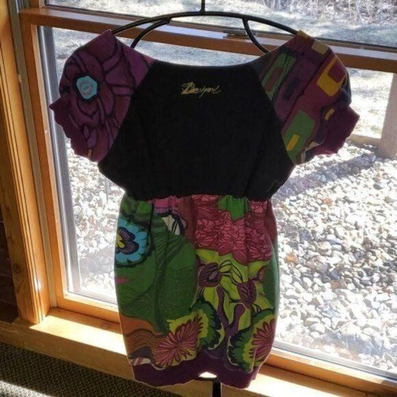 Desigual Desigual Banded Short Slv Pocket Multicolored Graphics Gathe Size S / US 4 / IT 40 - 6 Thumbnail