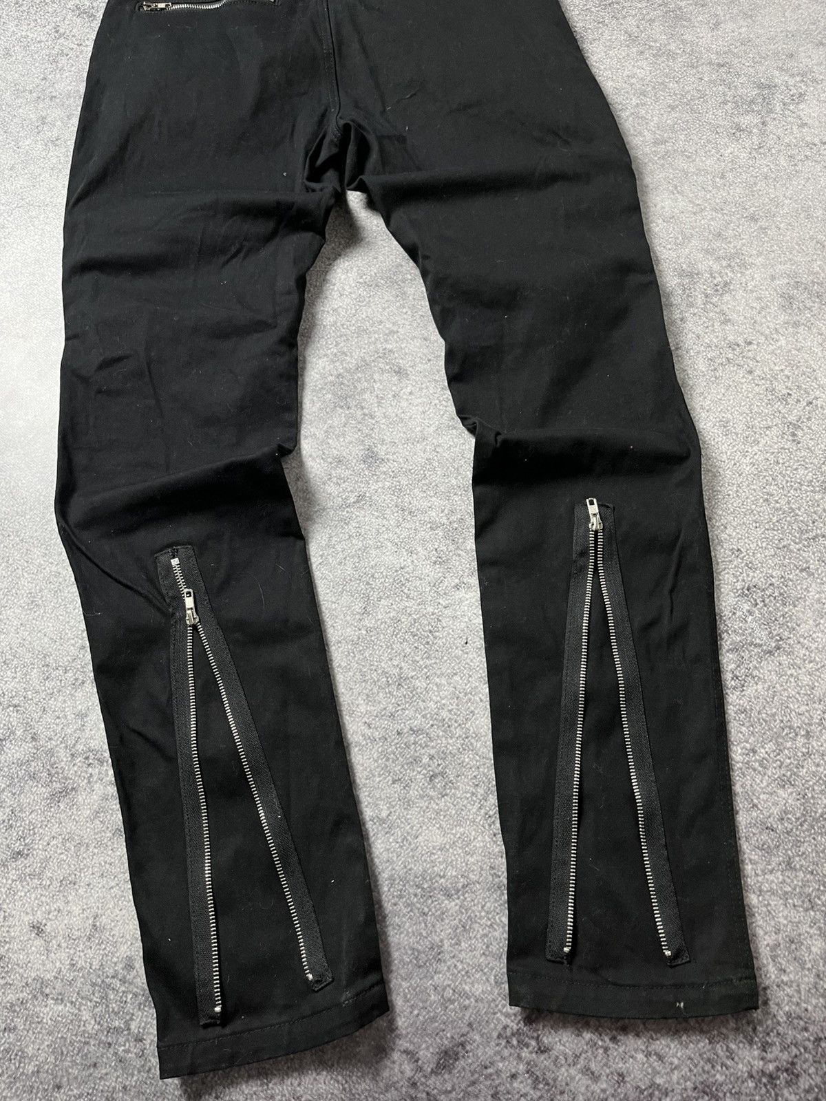 Hedi Slimane 🔥PUNK HEDI SLIMANE VIBE BONDAGE GOTHIC ZIPPER SLIM PANTS Size US 32 / EU 48 - 6 Thumbnail