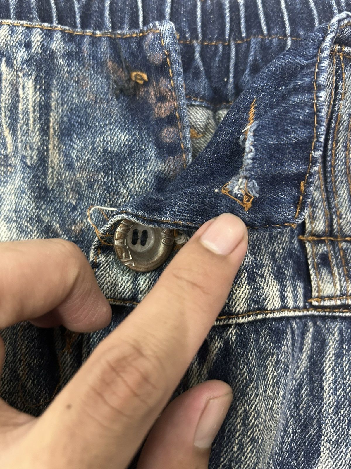 Japanese Brand Vintage Y2K Japanese Sick Artwork Denim Double Layer Jeans Size US 28 / EU 44 - 16 Thumbnail