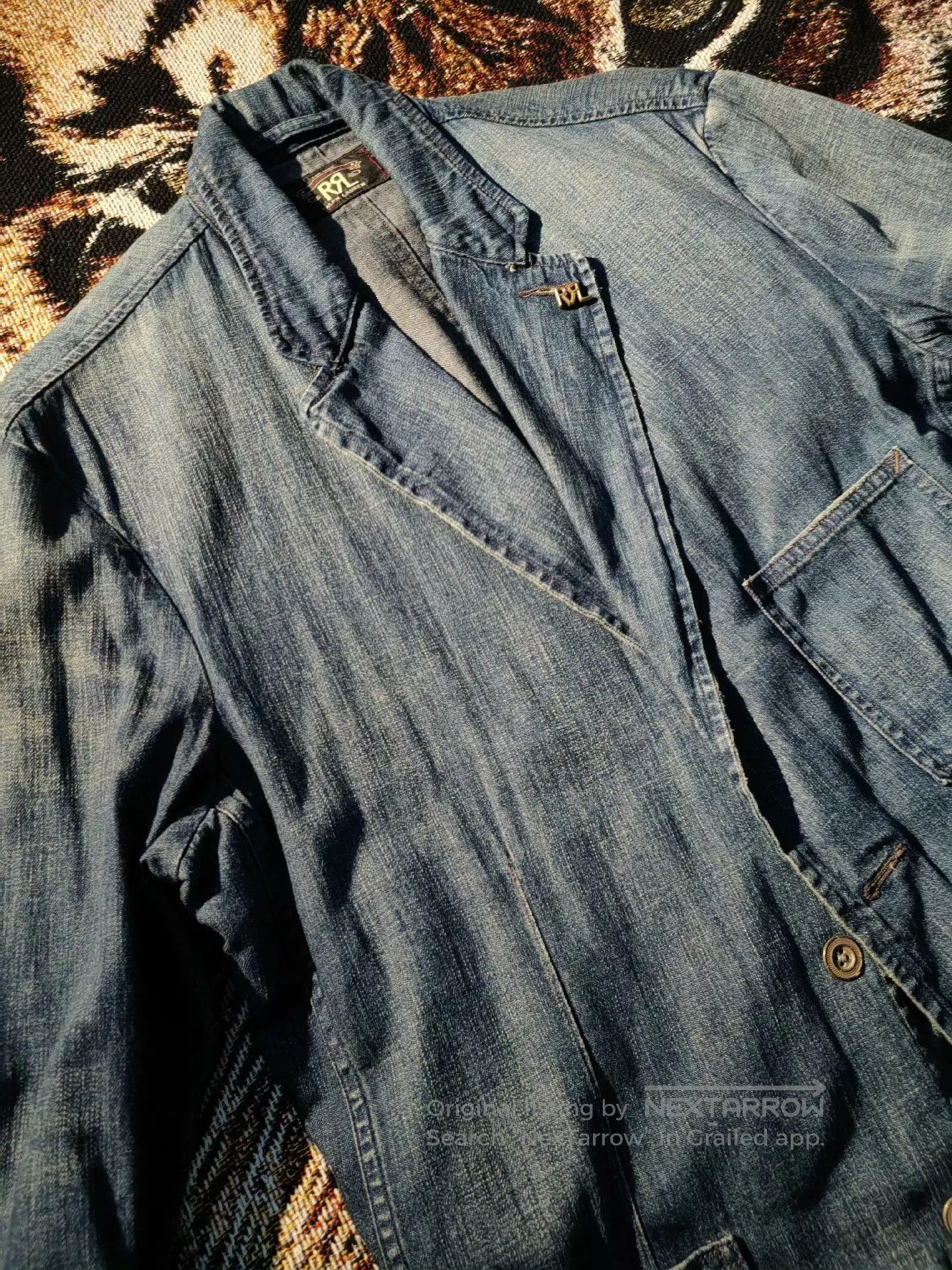 RRL Ralph Lauren Double RL RRL Washed Denim Blazer. Size US M / EU 48-50 / 2 - 2 Thumbnail