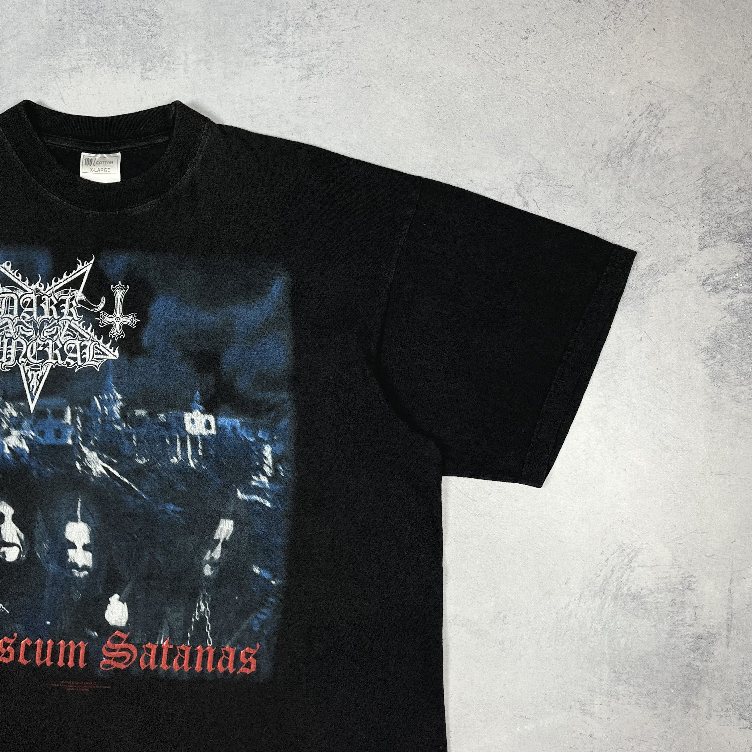 Band Tees Vintage Dark Funeral Vobiscum Satanas Metal T Shirt 1998 Size US XL / EU 56 / 4 - 3 Thumbnail