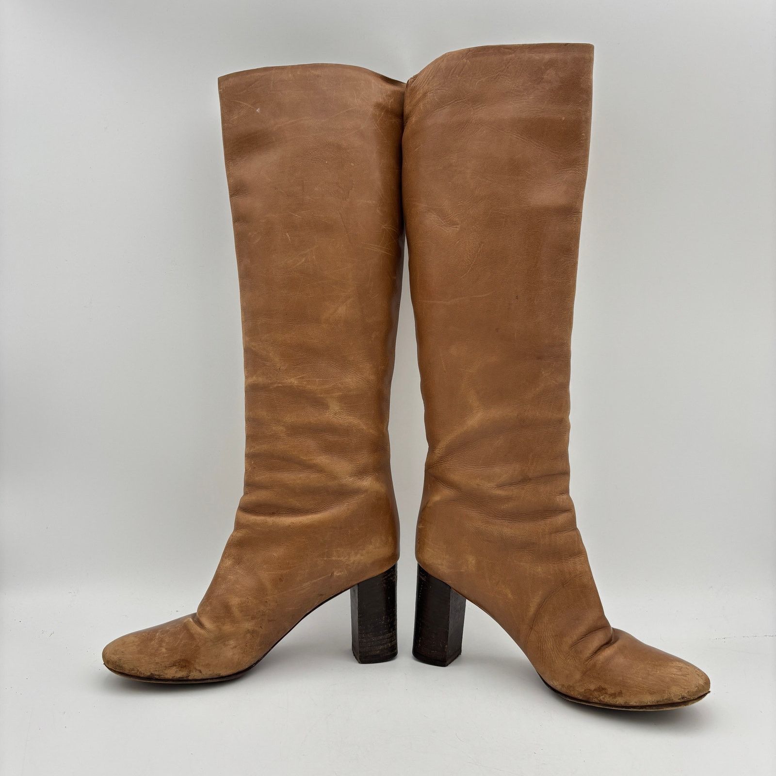 Chloe Chloe Leather Knee High Heeled Boots Women's 38 US 8 Size US 8 / IT 38 - 6 Thumbnail
