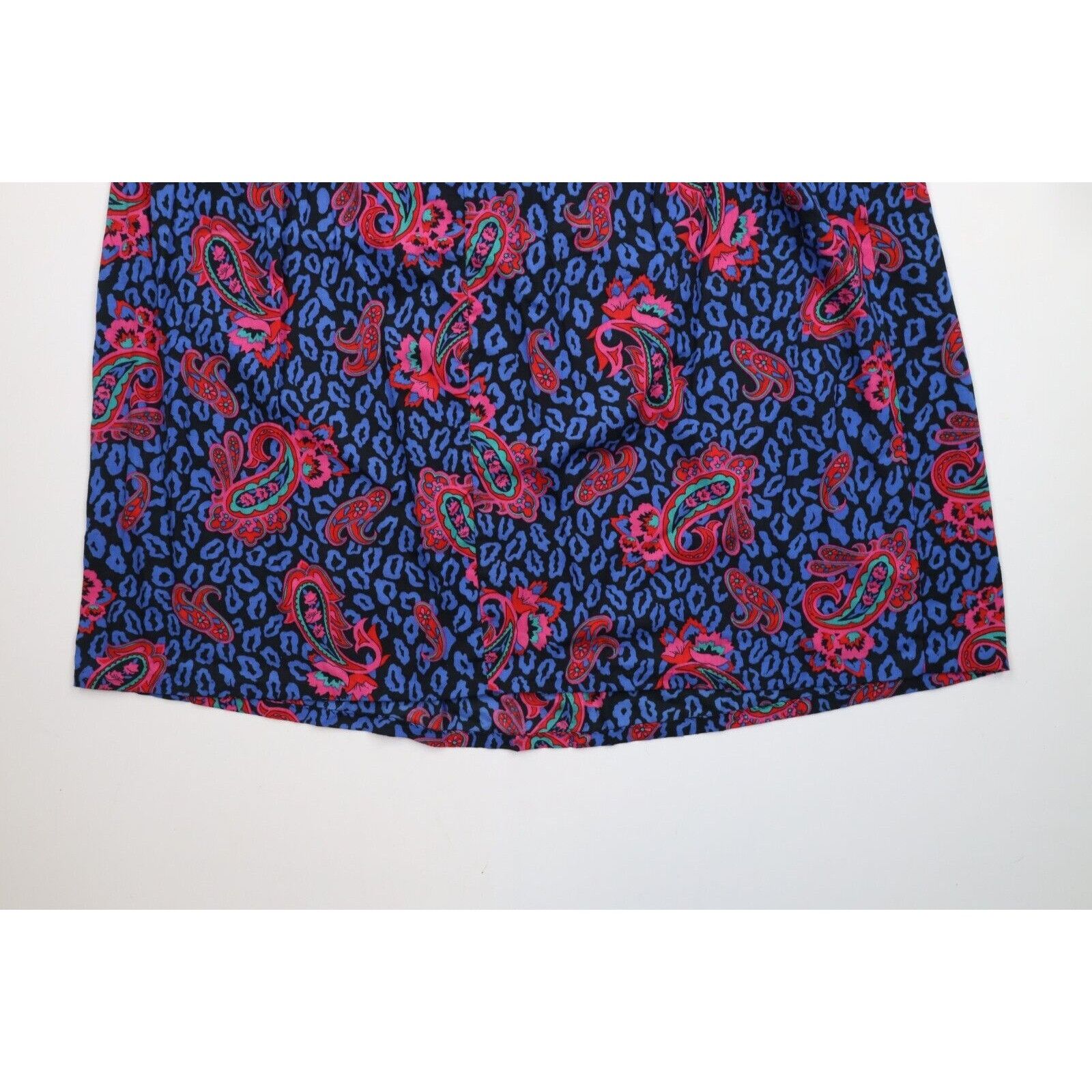 Vintage Vintage 70s Streetwear Rainbow Paisley Pleated Skirt Size 38" / US 16 / IT 52 - 10 Thumbnail