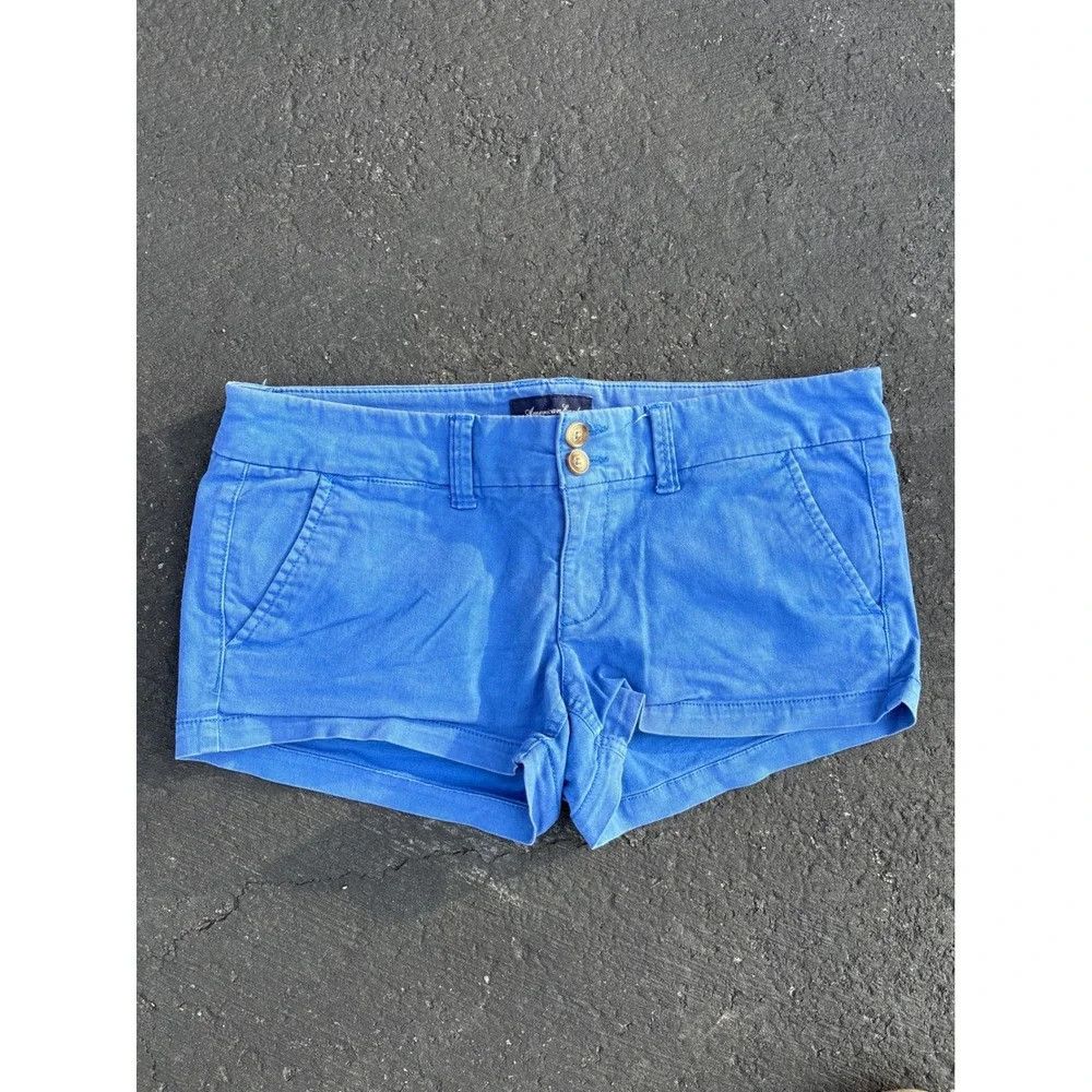 American Eagle Outfitters American Eagle Chino Shorts Womens 4 Low Rise Stretch Cuffed Size 27" / US 4 / IT 40 - 1 Thumbnail