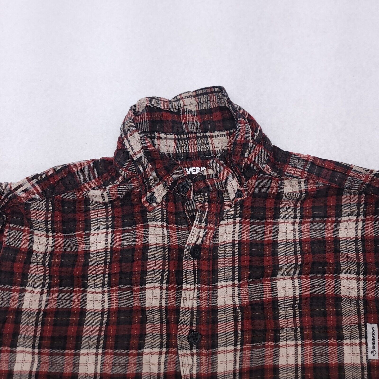 Wolverine Wolverine Tartan Flannel Shirt Mens Size Medium M Red Gray Size US M / EU 48-50 / 2 - 1 Thumbnail