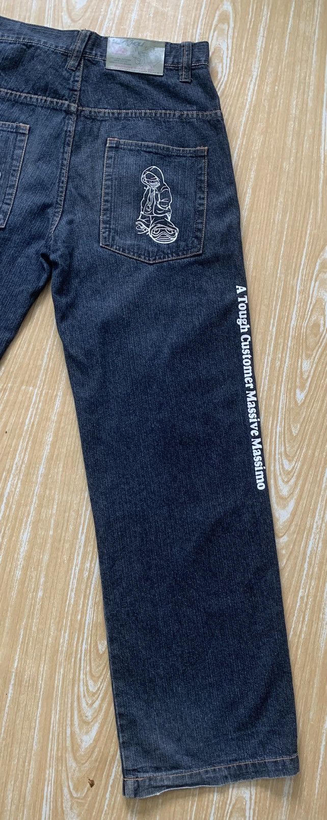 Massive Massive Massimo Blackhole HipHop Baggy Jeans Pants Size US 29 - 10 Thumbnail