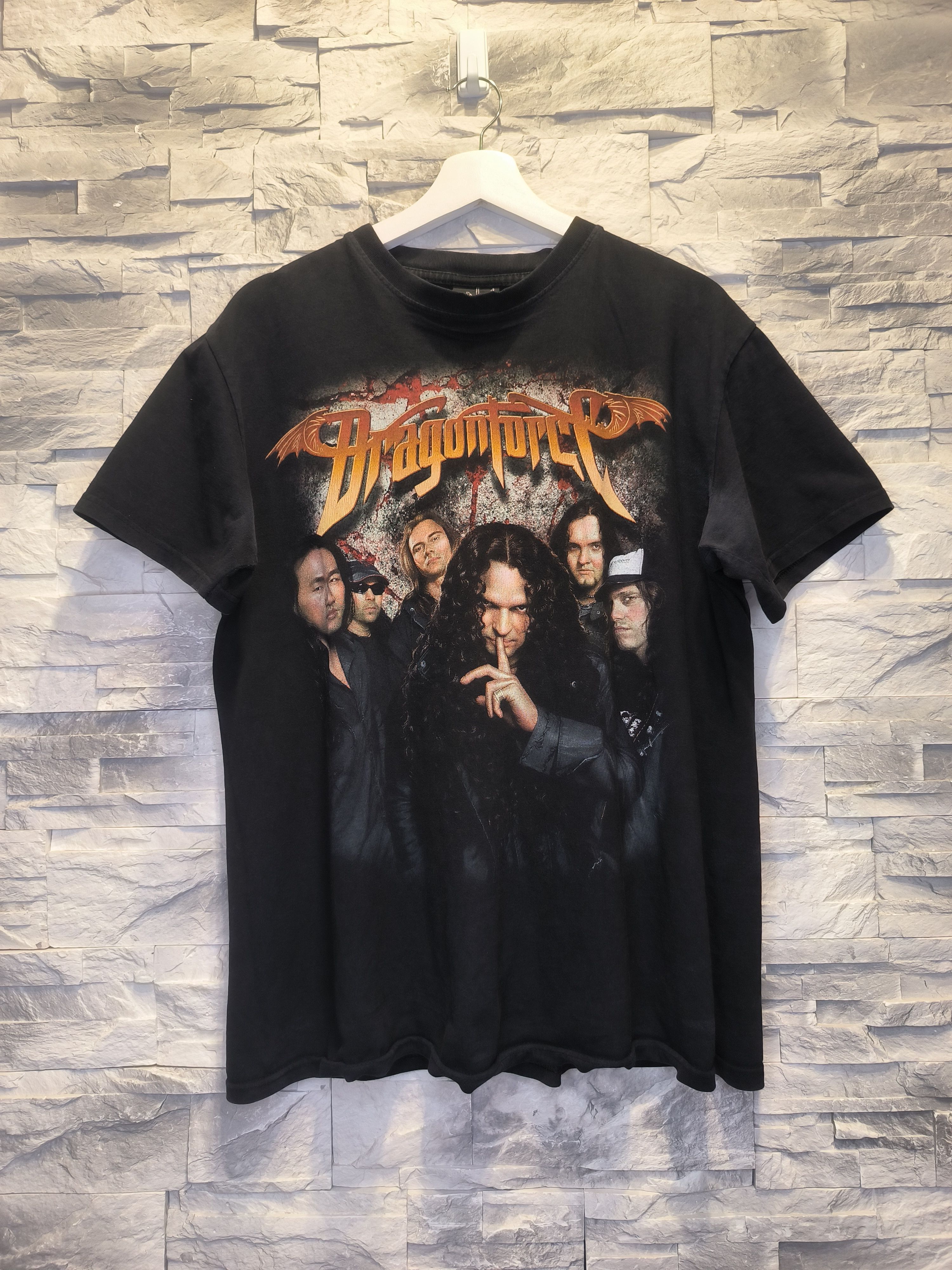 Band Tees × Vintage Vintage Dragonforce T-Shirt Metal Tee Black Print Size US M / EU 48-50 / 2 - 1 Thumbnail