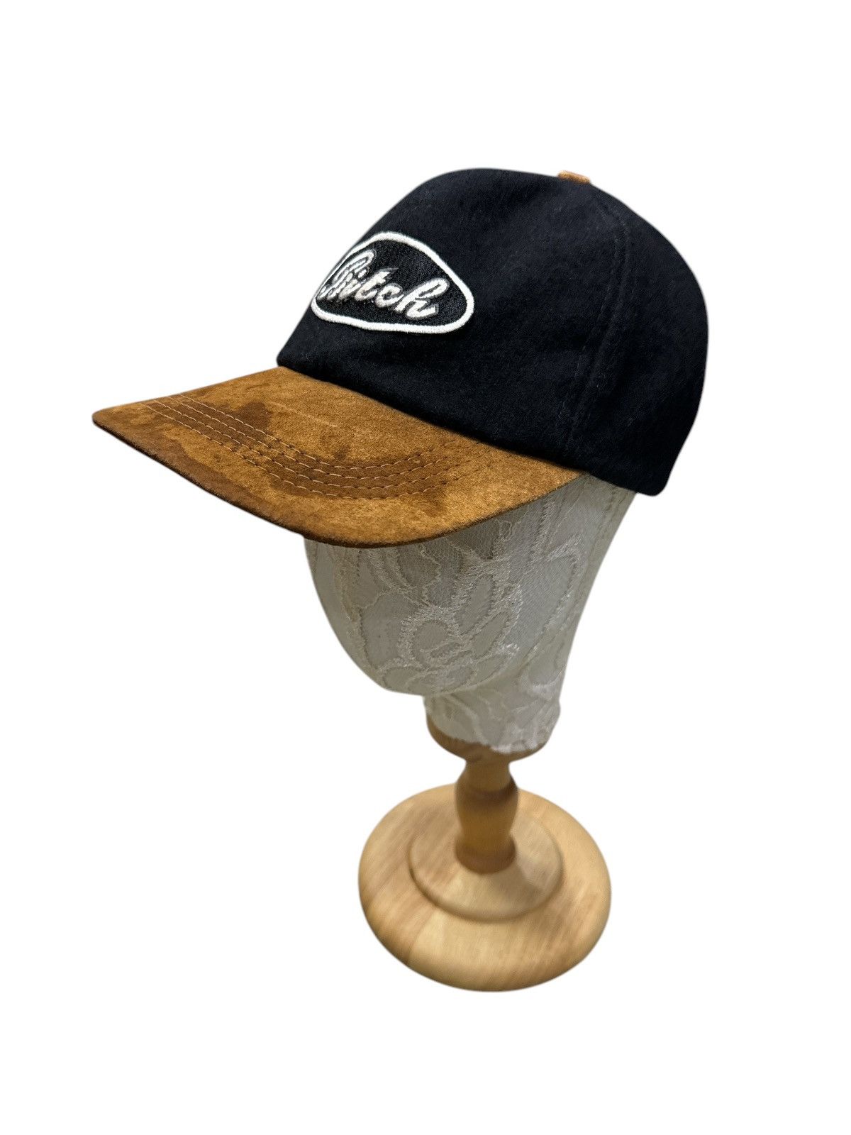 Vintage 90s BITCH SKATEBOARD MIX WOOL CAP Size ONE SIZE - 3 Thumbnail