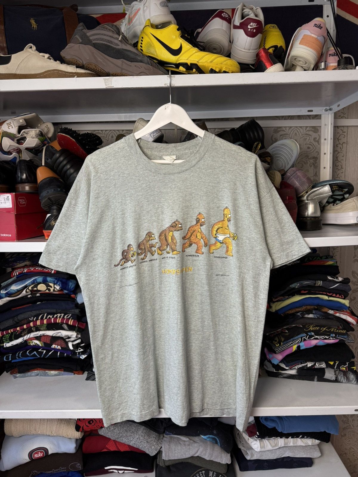 Cartoon Network Vintage 1999 Homer Simpson Evolution T- Shirt Homersapien Size US L / EU 52-54 / 3 - 1 Thumbnail