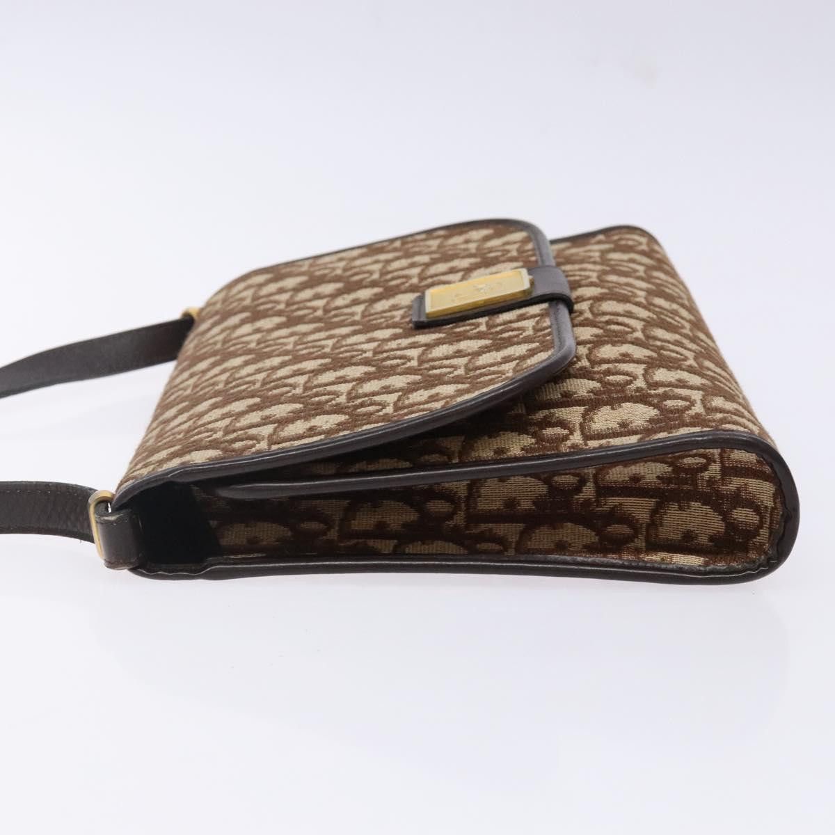 Dior DIOR Trotter Canvas Shoulder Bag Brown Gold Size ONE SIZE - 5 Thumbnail