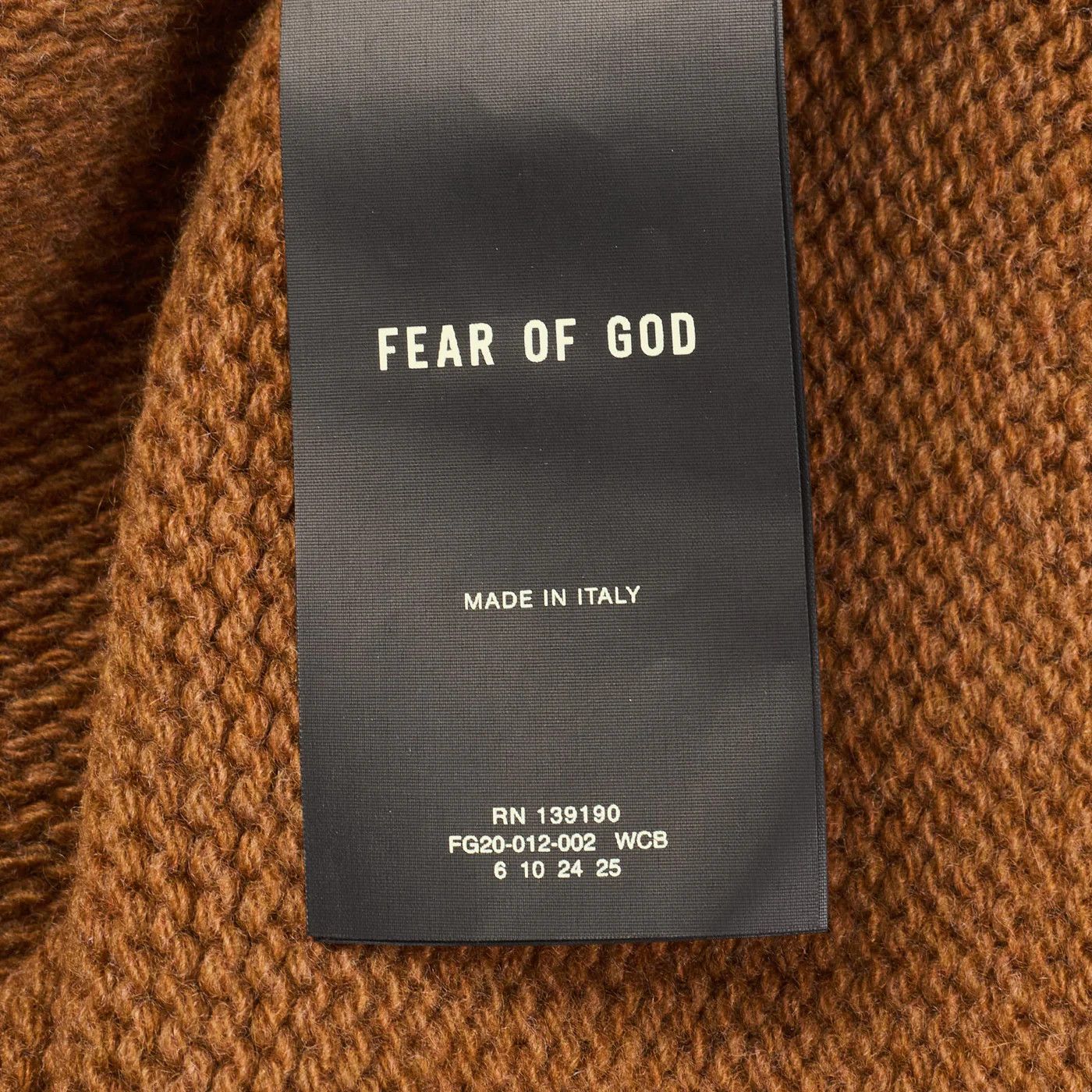 Fear of God FEAR OF GOD Brown Wool-Cashmere Knit Crewneck Sweater Size US L / EU 52-54 / 3 - 8 Thumbnail