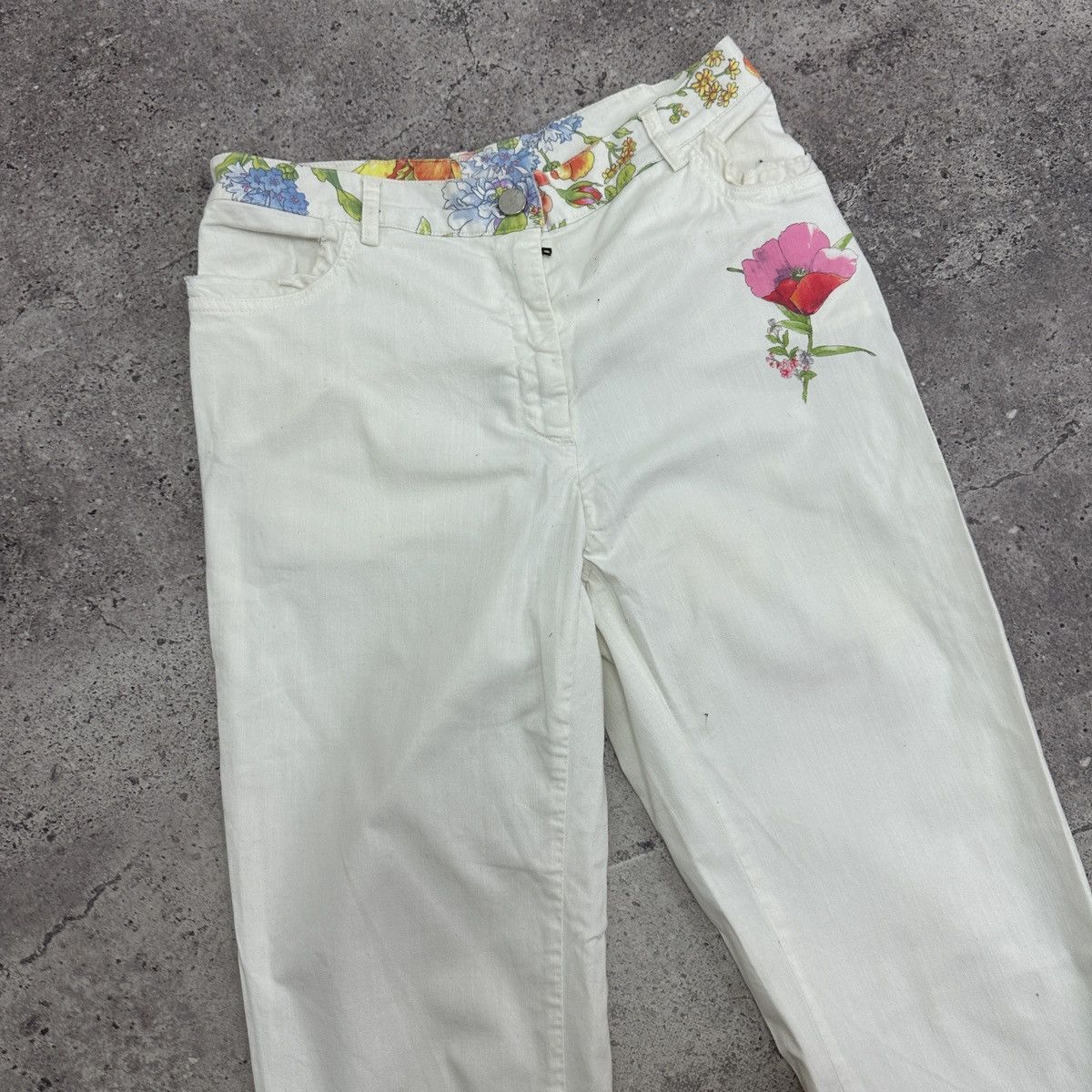 Paul & Shark Vintage 00s Paul & Shark Yachting Floral print jeans y2k og Size 30" / US 8 / IT 44 - 2 Thumbnail