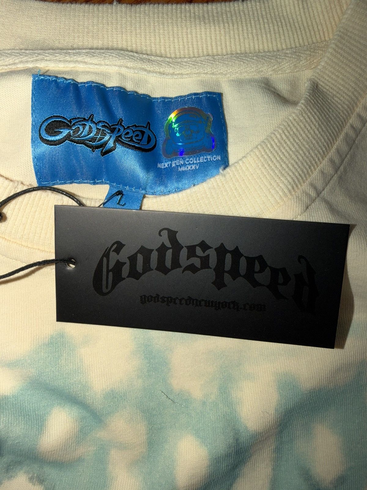 Godspeed Godspeed Hollywood Hills Have Eyes Tee Cream Blue Size L Size US L / EU 52-54 / 3 - 3 Thumbnail