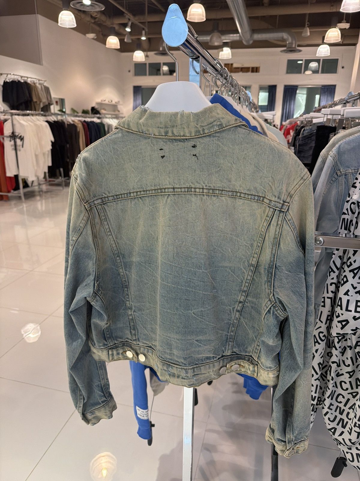 Amiri Amiri Acid Wash Womens Denim Jacket Size S / US 4 / IT 40 - 2 Thumbnail