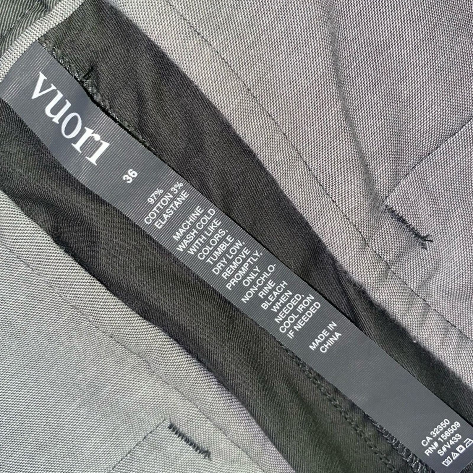 Vuori Vuori $128 433 Chino Pants Mens 36x32 Olive Slim Performance Size US 36 / EU 52 - 5 Thumbnail