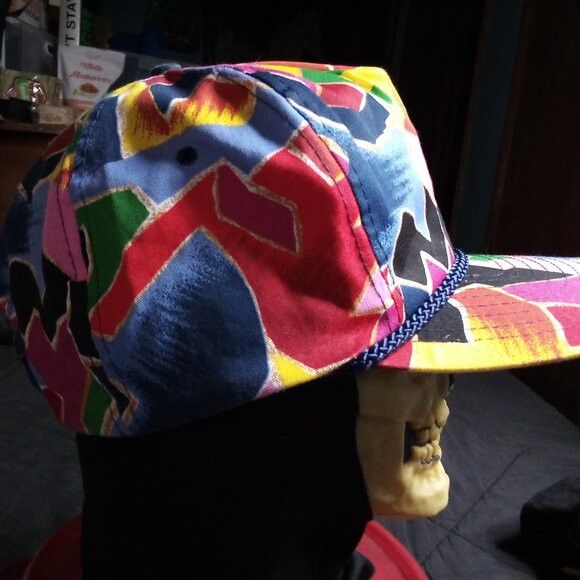 Other Deadstock Vintage Abstract Geometric Snap Trucker Hat Cap Size ONE SIZE - 6 Thumbnail
