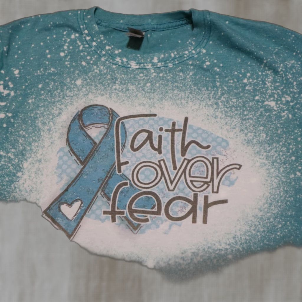 Anvil Faith Over Fear Blue T-Shirt Women's M Medium Shirt Anvil 100% Cotton Short Sleeve Solid Lightweight Women's Size M / US 6-8 / IT 42-44 - 1 Thumbnail