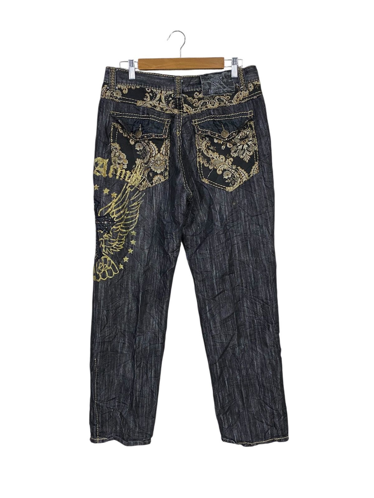 Japanese Brand Japanase brand denim emboidery cross logo very rare Size US 32 / EU 48 - 1 Thumbnail