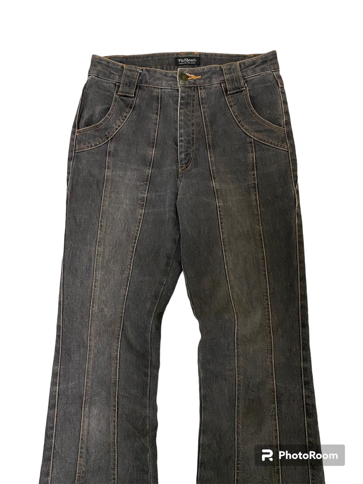 If Six Was Nine × Japanese Brand × Le Grande Bleu (L.G.B.) Fullheart Japan Spiral Cut Flare Denim Size US 27 - 3 Thumbnail