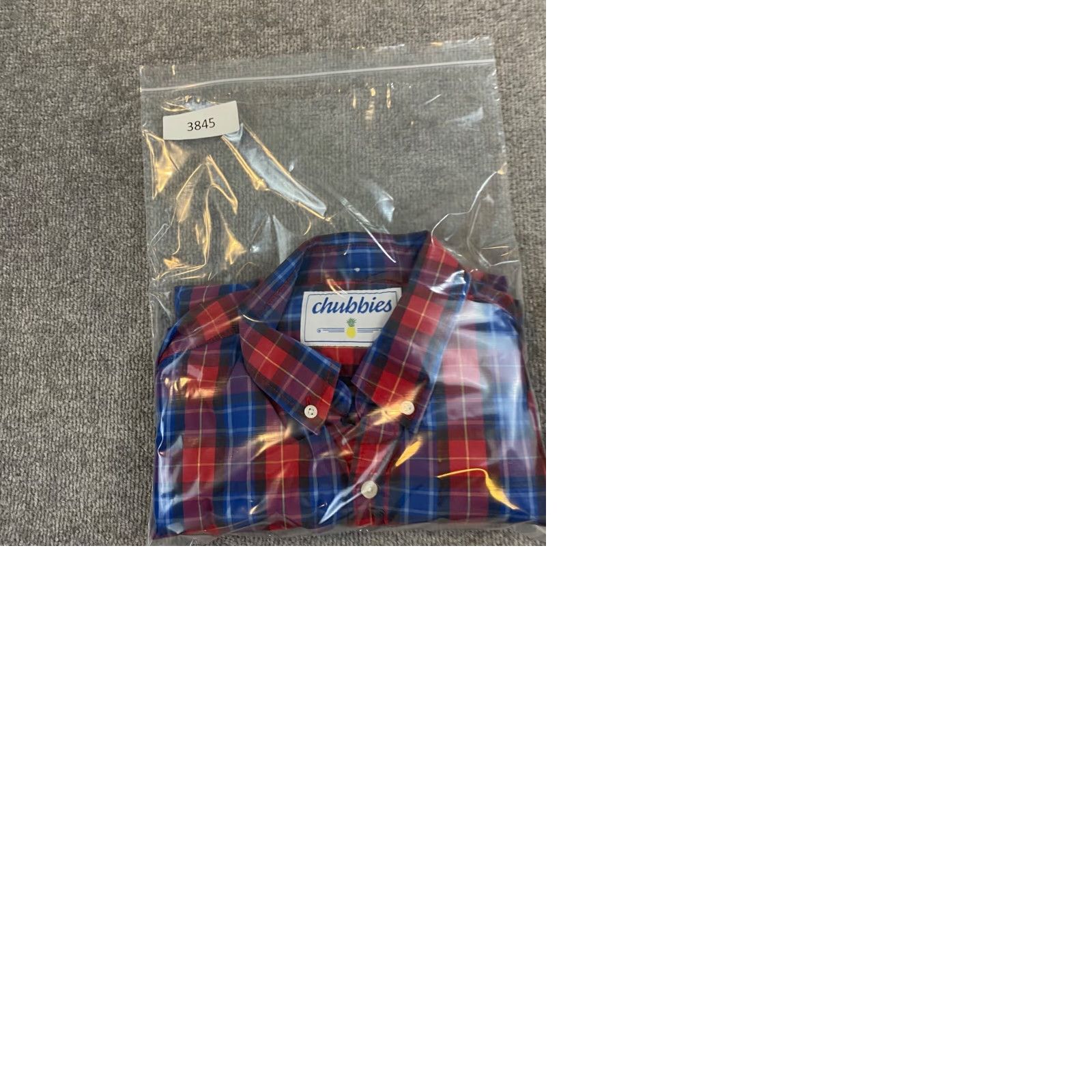 Chubbies Chubbies Shirt Mens Medium Red Blue Plaid Button-Down Pocket Dress Top L/S Size US M / EU 48-50 / 2 - 9 Thumbnail