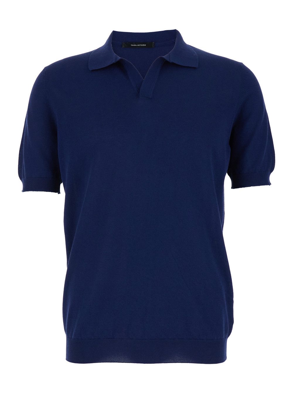 Tagliatore Blue Polo Shit with Open Collar in Cotton for Men Size US L / EU 52-54 / 3 - 1 Thumbnail