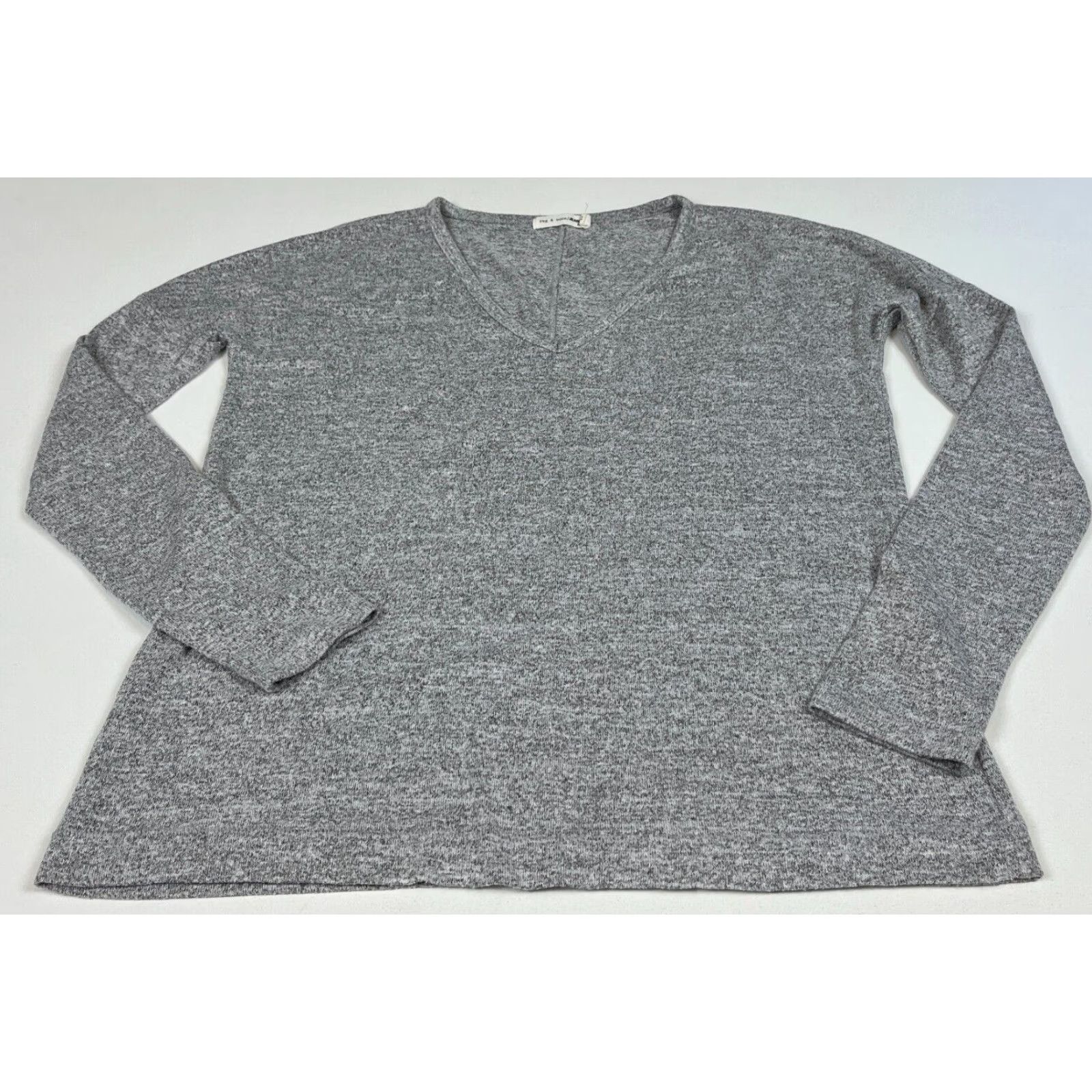 Rag & Bone VINTAGE Rag & Bone/Jean Long Sleeve V-Neck Sweater XS Women’s Pullover Gray N/A Size XS / US 0-2 / IT 36-38 - 4 Thumbnail