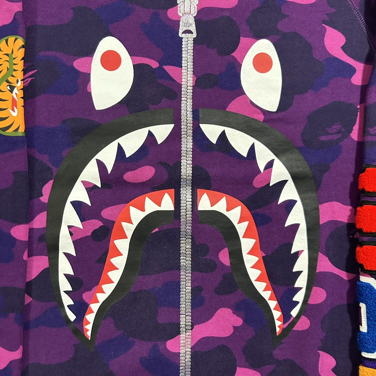 Bape BAPE Purple Camo Shark Sweatshirt Size US M / EU 48-50 / 2 - 2 Thumbnail