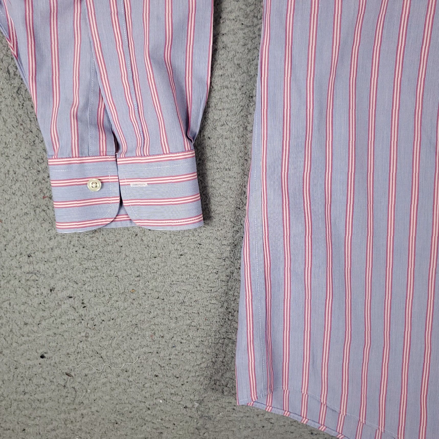 Brooks Brothers VINTAGE Brooks Brothers Shirt Mens 16.5 Blue Red Striped Dress Button Up Long Sleeve Regular Non-Iron Pockets Men's Size 42R - 3 Thumbnail