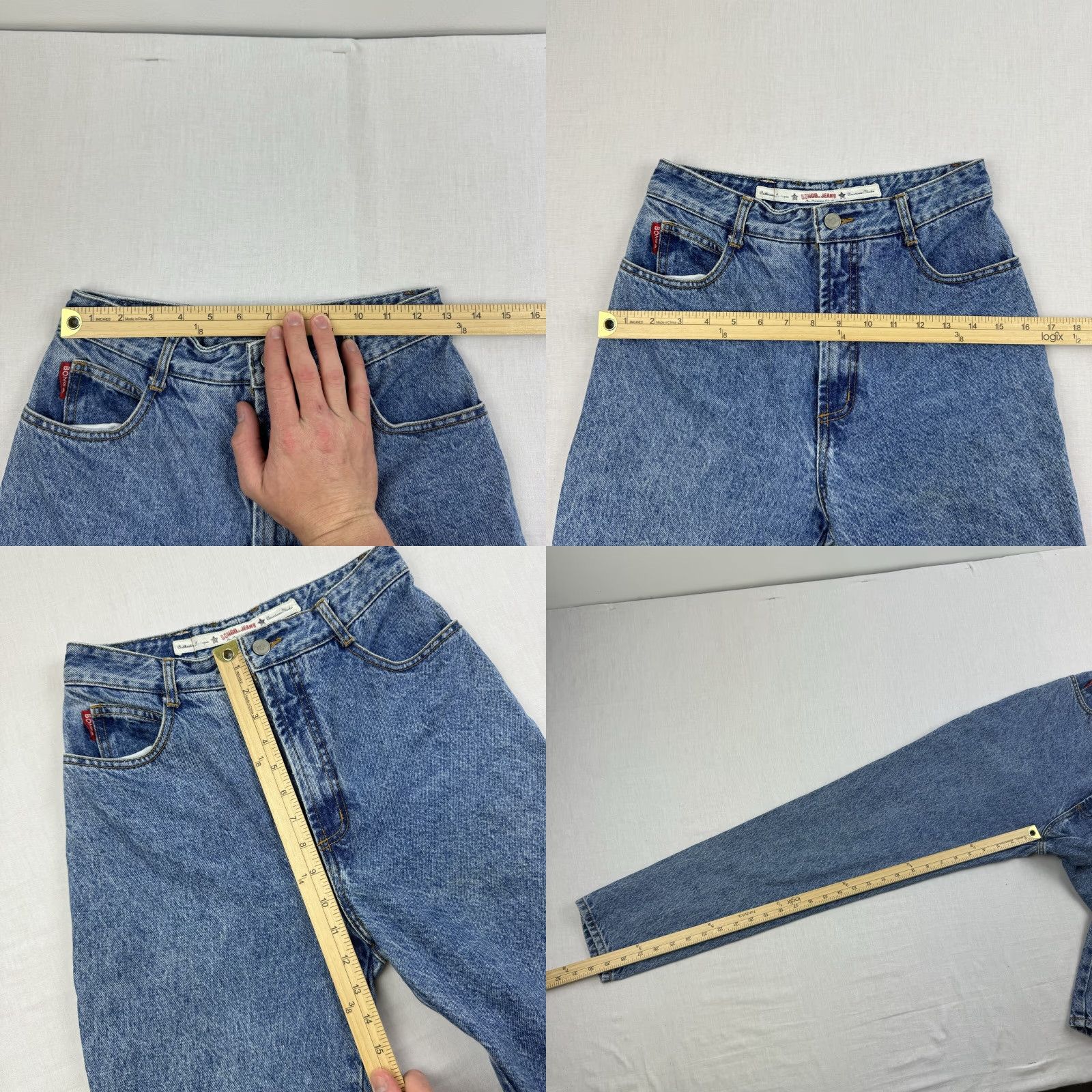 Vintage VINTAGE Bongo Women's Jeans High Waist Mom Fit 9 Blue Y2K 90s Classic Retro Size 30" / US 8 / IT 44 - 8 Thumbnail