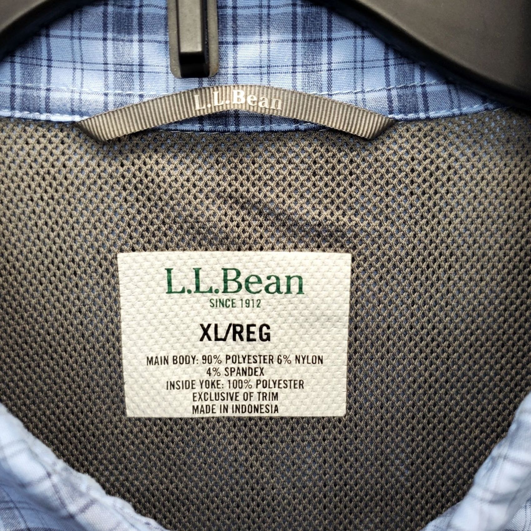Vintage L.L. Bean Mens XL Vented Fishing Shirt Plaid Lined Regular Button-Up Folded Breathable Pockets Stretch Shirt Size US XL / EU 56 / 4 - 4 Thumbnail