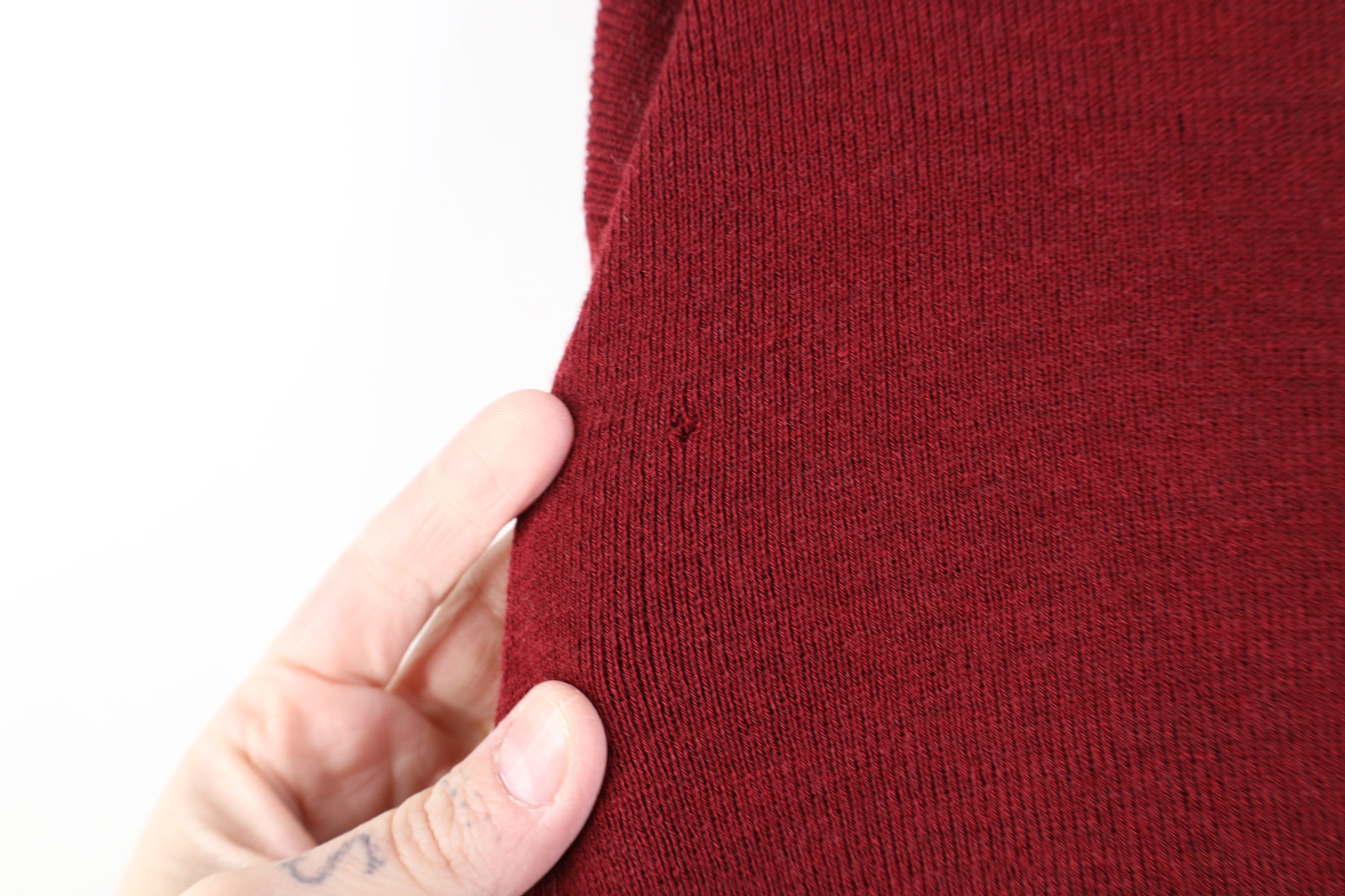 Eileen Fisher Eileen Fisher Knit Fringed Open Front Cardigan Sweater Red Size XL / US 12-14 / IT 48-50 - 9 Thumbnail