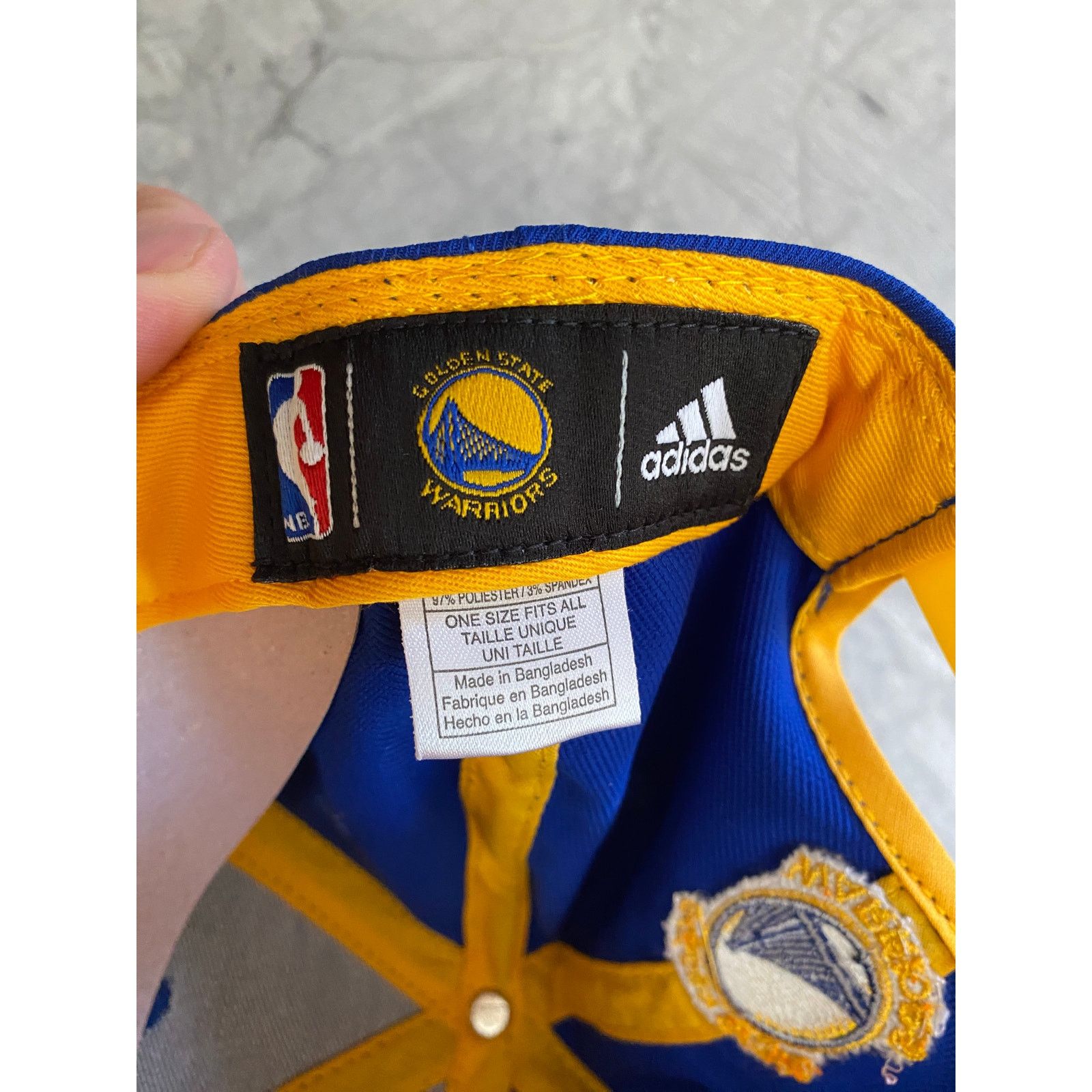 Adidas New Golden State Warriors Adidas NBA Snapback Hat Size ONE SIZE - 8 Thumbnail
