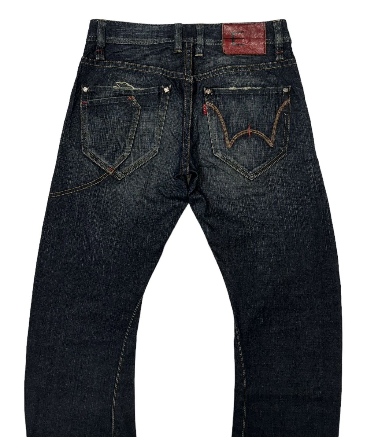 Edwin EDWIN E-FUNCTION CLAW MARK CURVED DISTRESSED DENIM JEANS Size US 32 / EU 48 - 6 Thumbnail