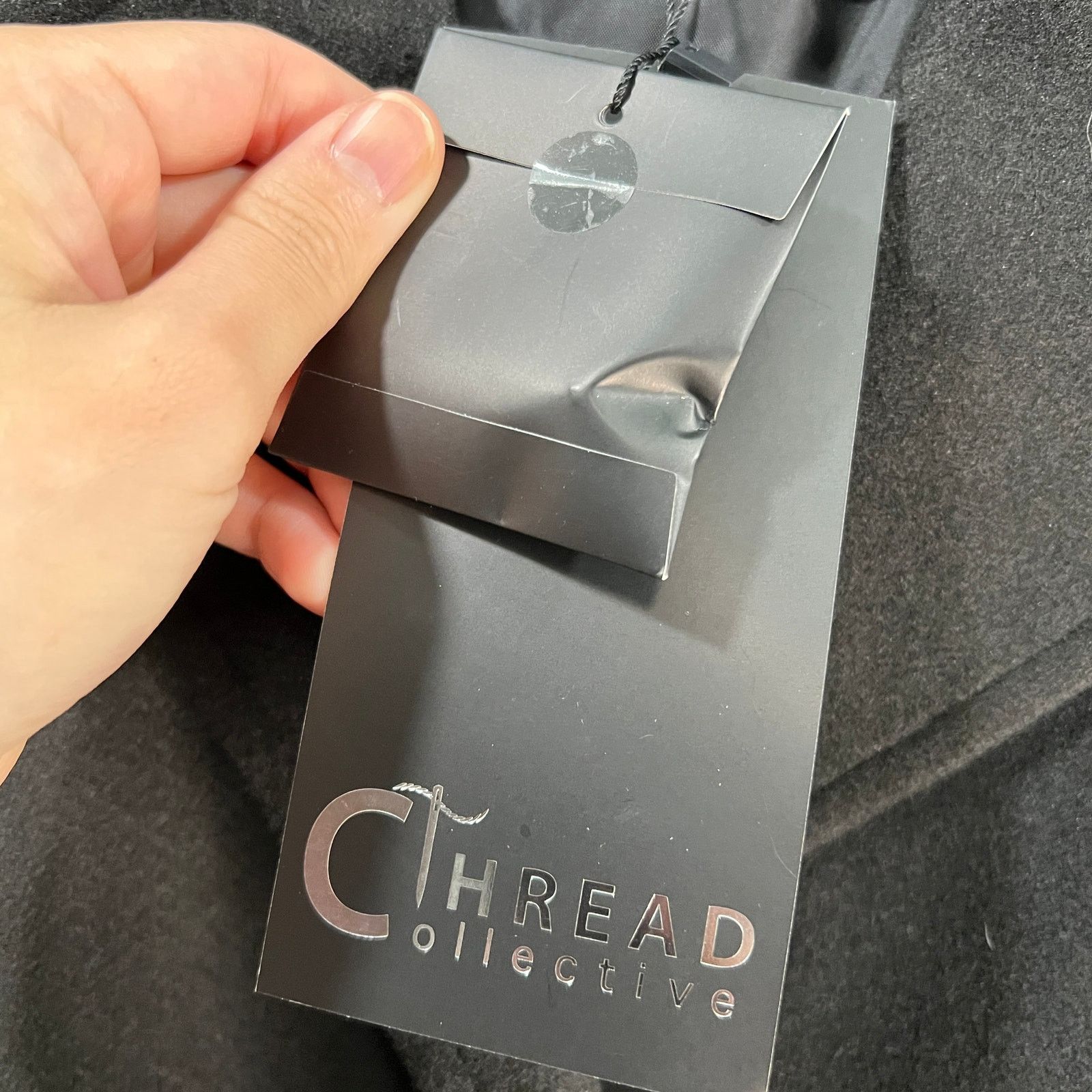 Other Thread Collective Faux Wool Notch Collar Long Coat Black Size XL / US 12-14 / IT 48-50 - 7 Thumbnail