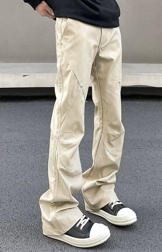 Japanese Brand × Vintage Avant garde studded pu leather flare pants Size US 28 / EU 44 - 2 Thumbnail