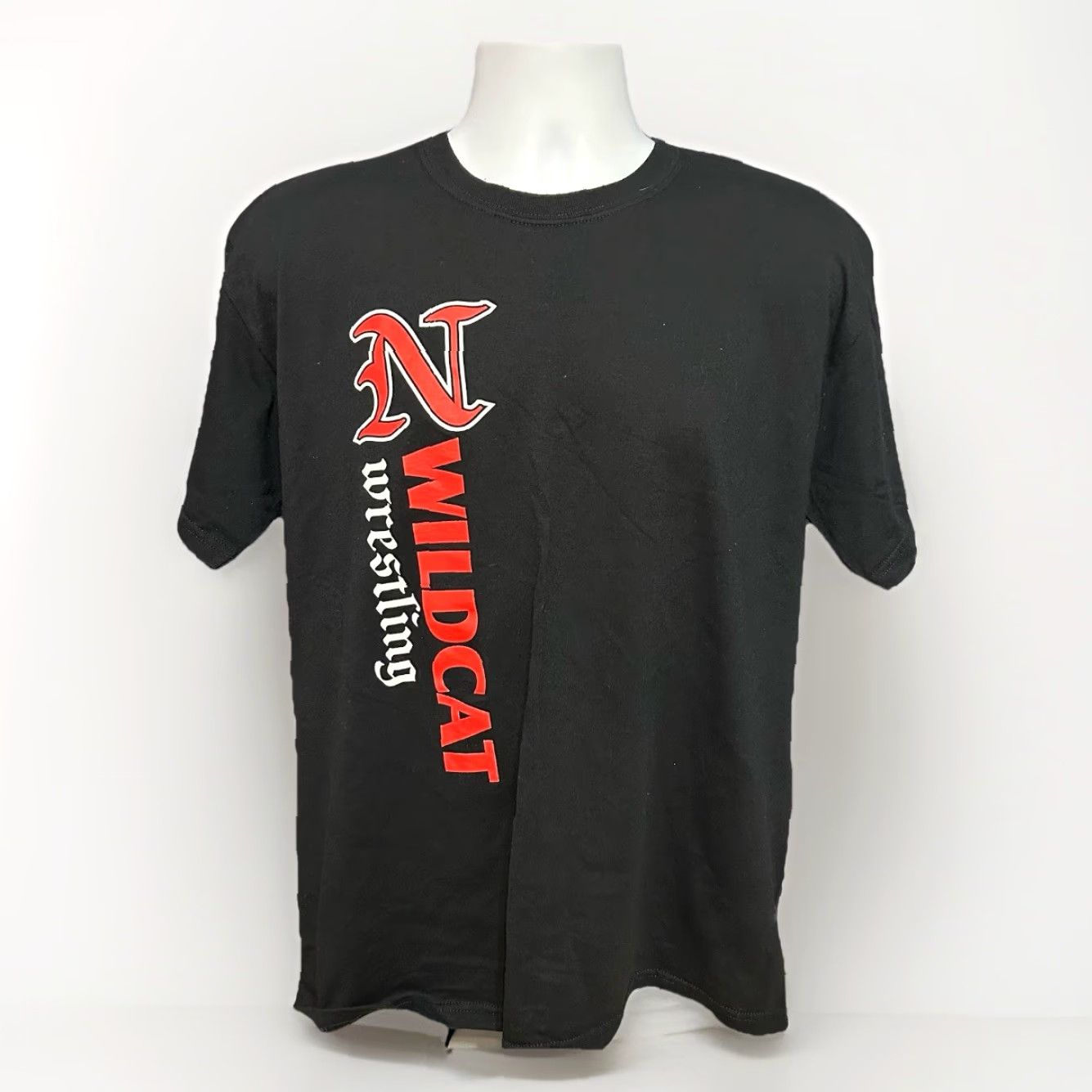 Gildan Northwestern Senior High School Wildcat Wrestling Shirt Men Large Black Gildan Dryblend T-Shirt Graphic Print Crew Neck Short Sleeve Size US L / EU 52-54 / 3 - 7 Thumbnail