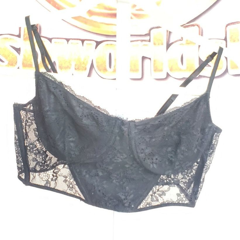 Stradivarius Stradivarius Black Lace Bustier Corset Top Size L Size ONE SIZE - 10 Thumbnail