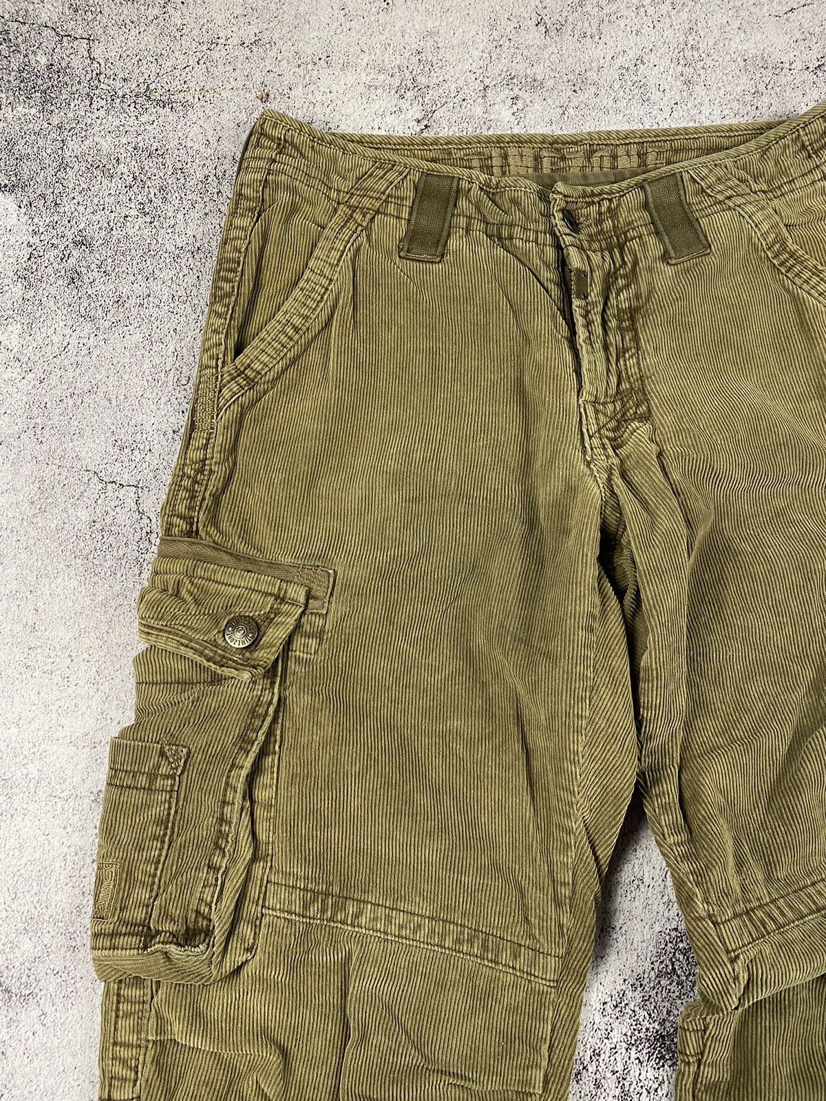 Japanese Brand Vintage Y2k Timezone Cargo Velvet pants Size US 30 / EU 46 - 2 Thumbnail
