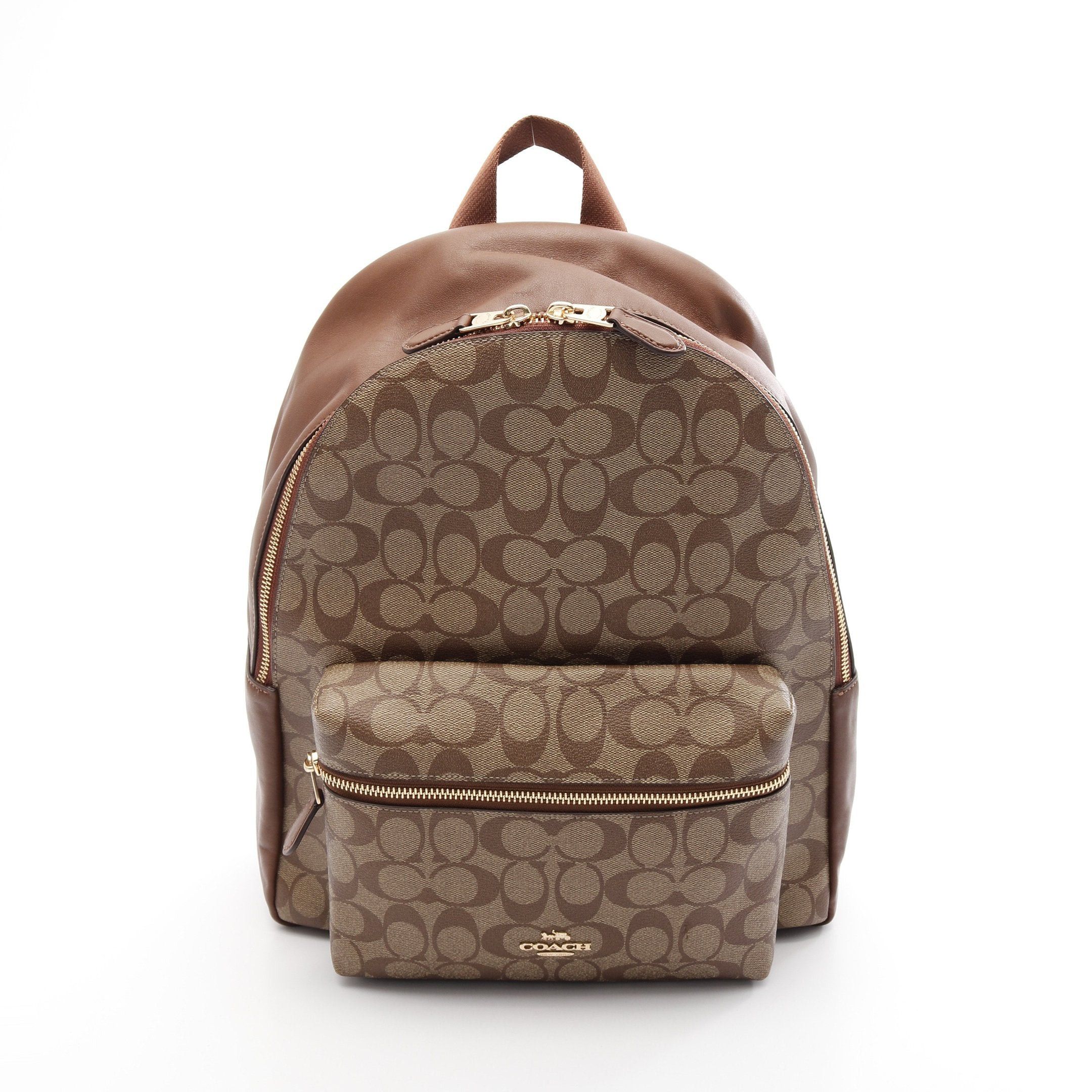 Coach Coach Charlie Signature Backpack Rucksack Leather Brown Beige Size ONE SIZE - 1 Thumbnail