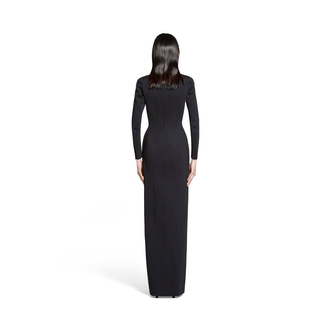 Balenciaga o1bcso1str0525 Fitted Gown in Black Size L / US 10 / IT 46 - 5 Thumbnail