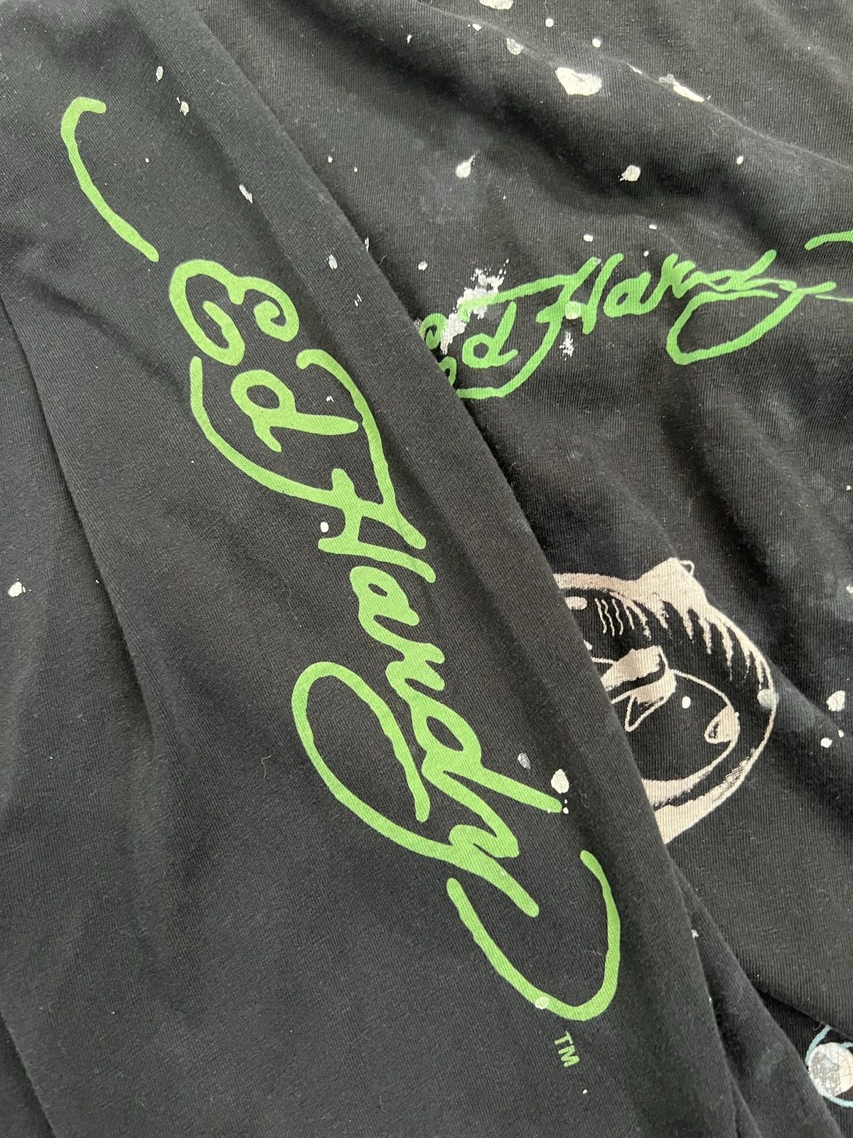 Ed Hardy × Vintage Ed Hardy 2000s Vintage Black Long Sleeve (Size L) Size US L / EU 52-54 / 3 - 3 Thumbnail