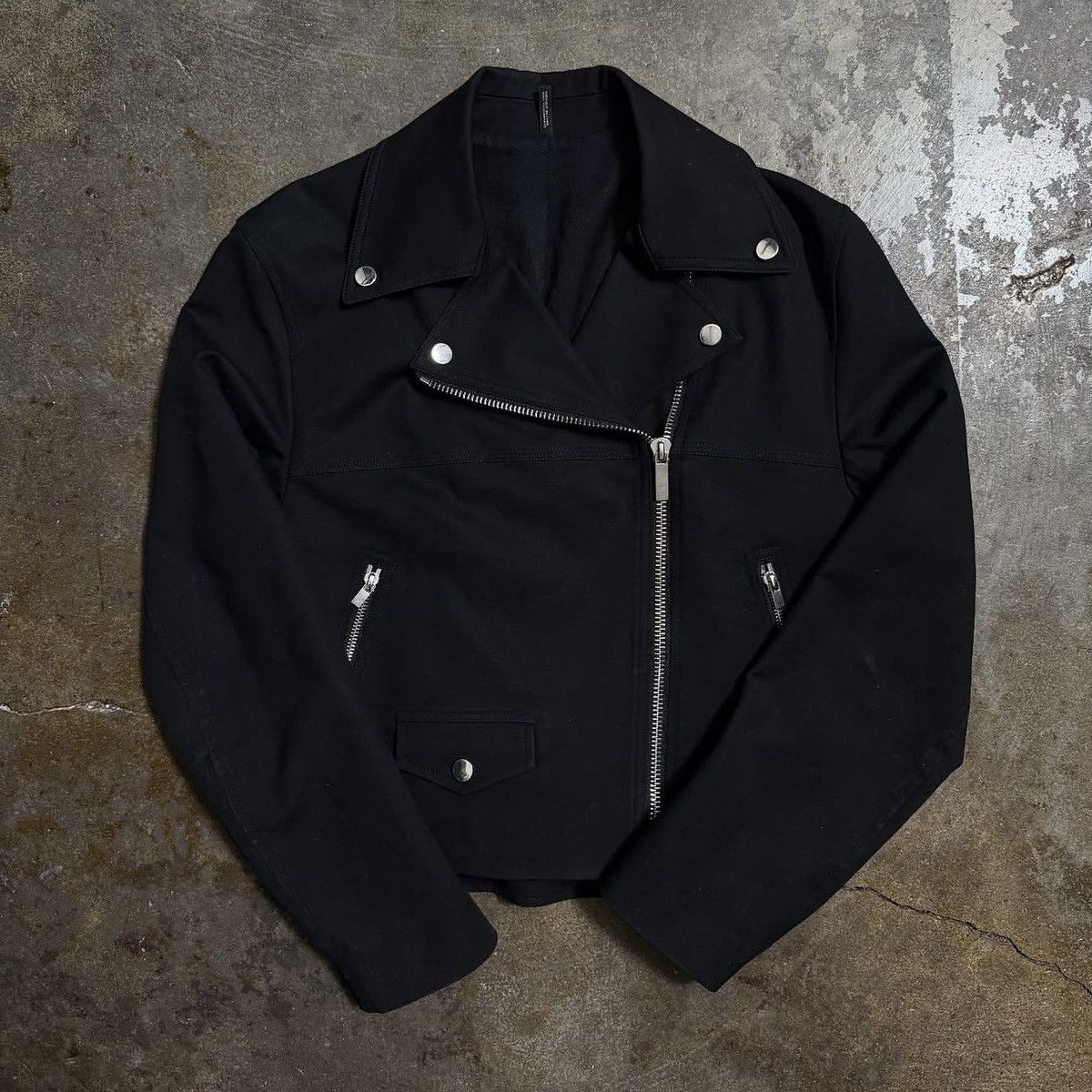 Helmut Lang HELMUT LANG BLACK MOTORCYCLE JACKET - S Size S / US 4 / IT 40 - 1 Thumbnail