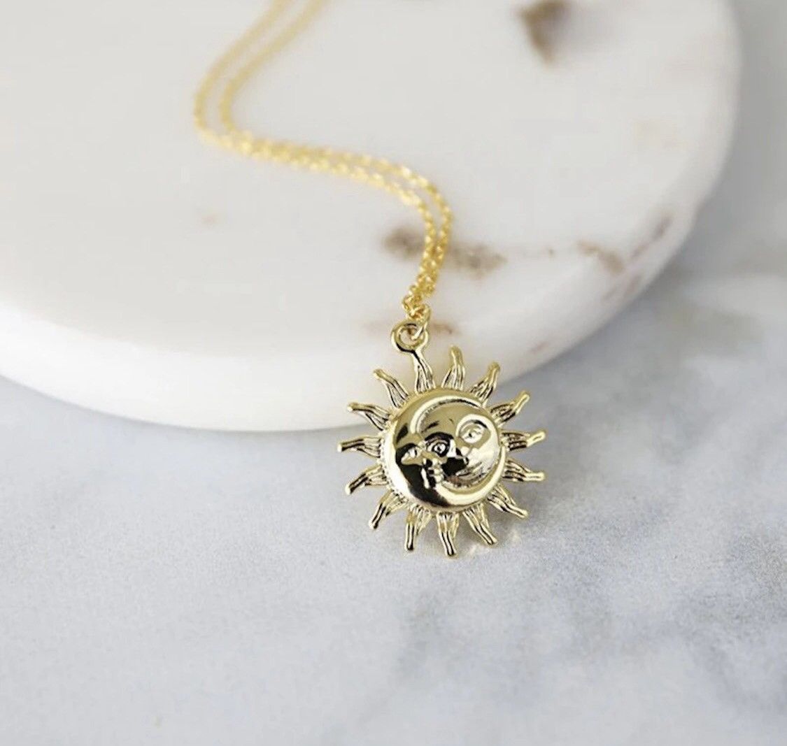 Jewelry Sun Face Choker Necklaces Size ONE SIZE - 4 Thumbnail
