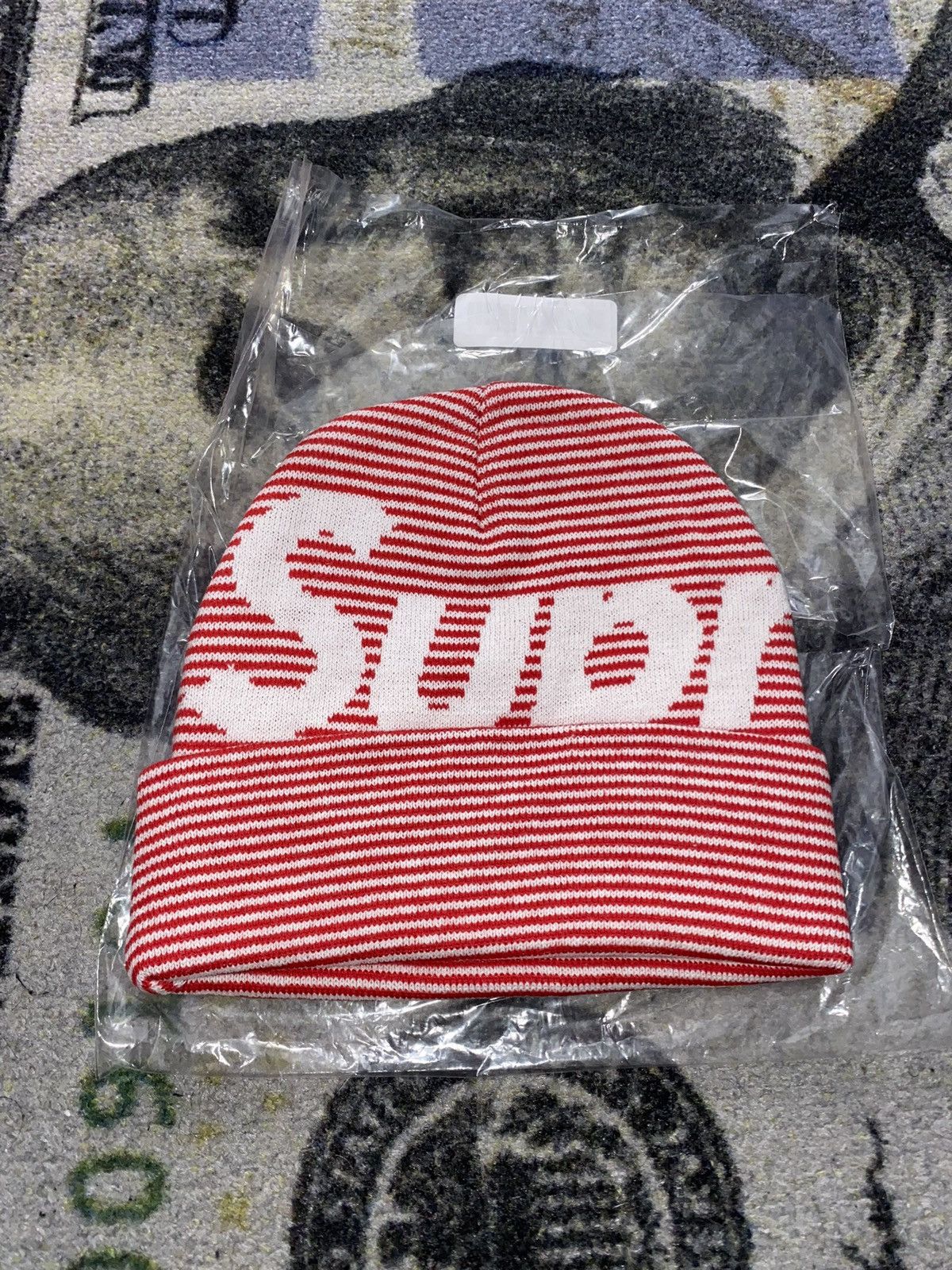 Supreme Supreme Big Logo Beanie Stripe | Grailed