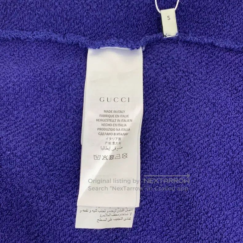Gucci gucci Dark blue logo letter bear print cotton round neck l Size US S / EU 44-46 / 1 - 6 Thumbnail