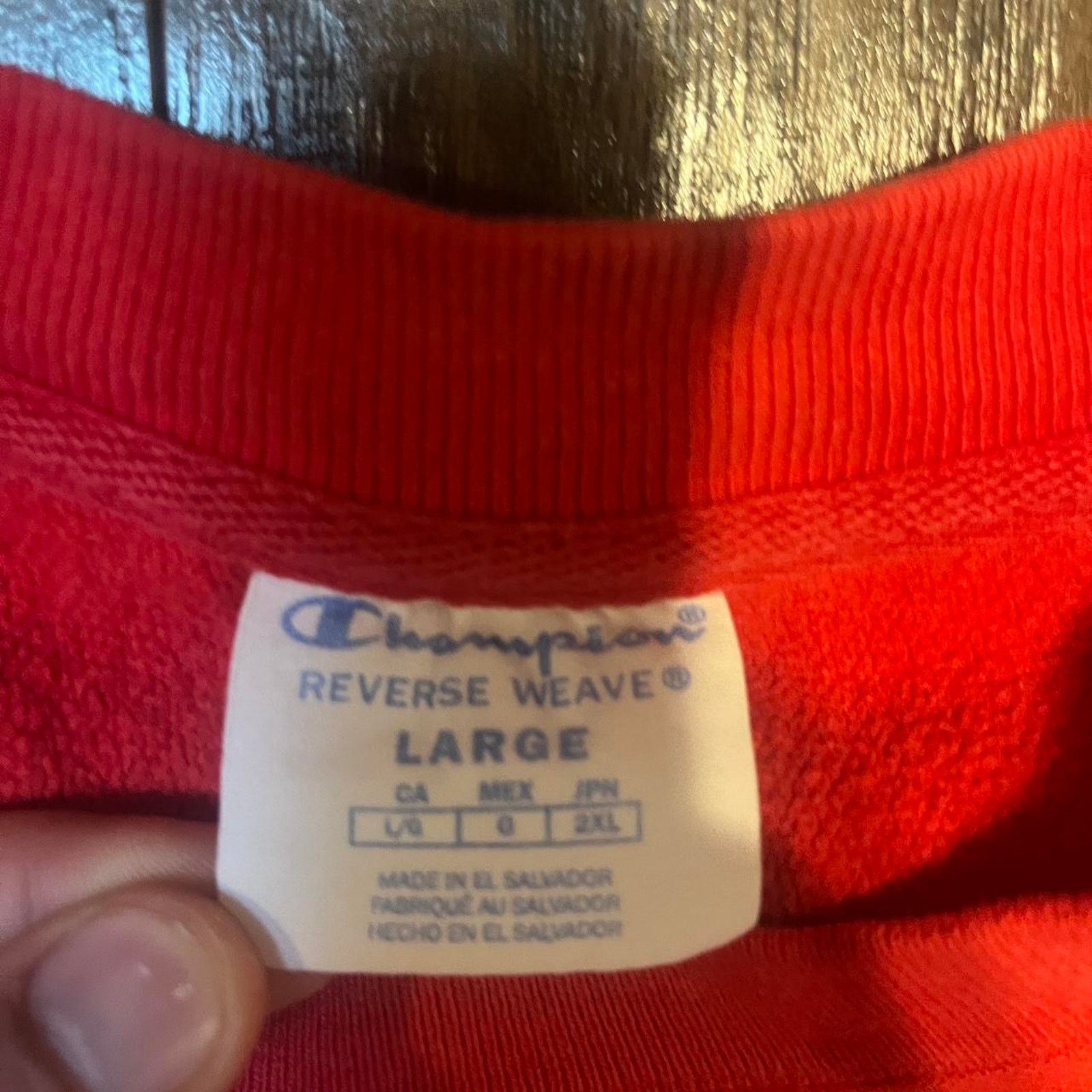 Champion Vintage Red Miami Reverse Weave Champion Crewneck Size L / US 10 / IT 46 - 2 Thumbnail
