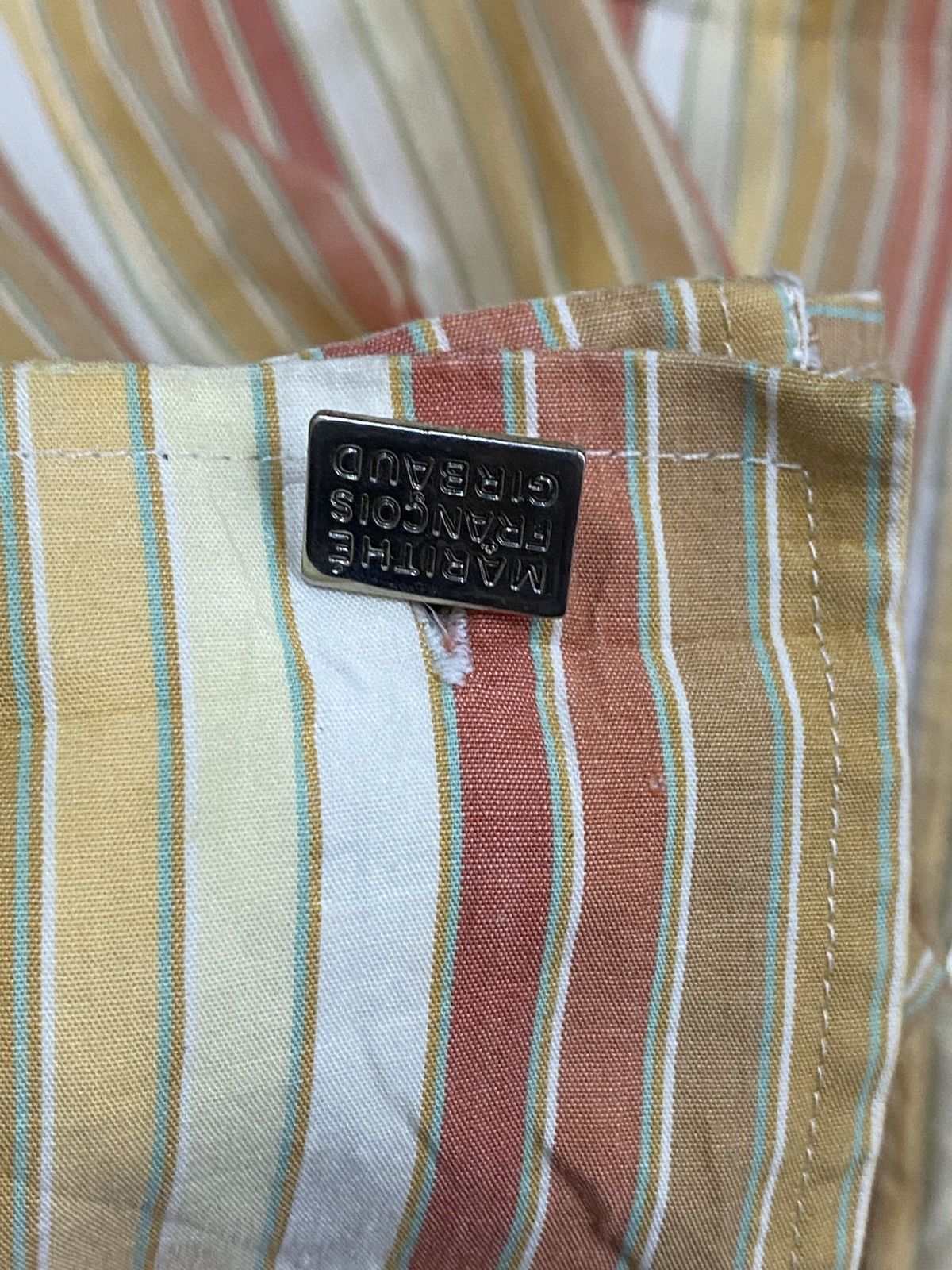 Marithe + Francois Girbaud Vintage Marithé François Girbaud Striped Shirt- Embroidered Size US XL / EU 56 / 4 - 10 Thumbnail