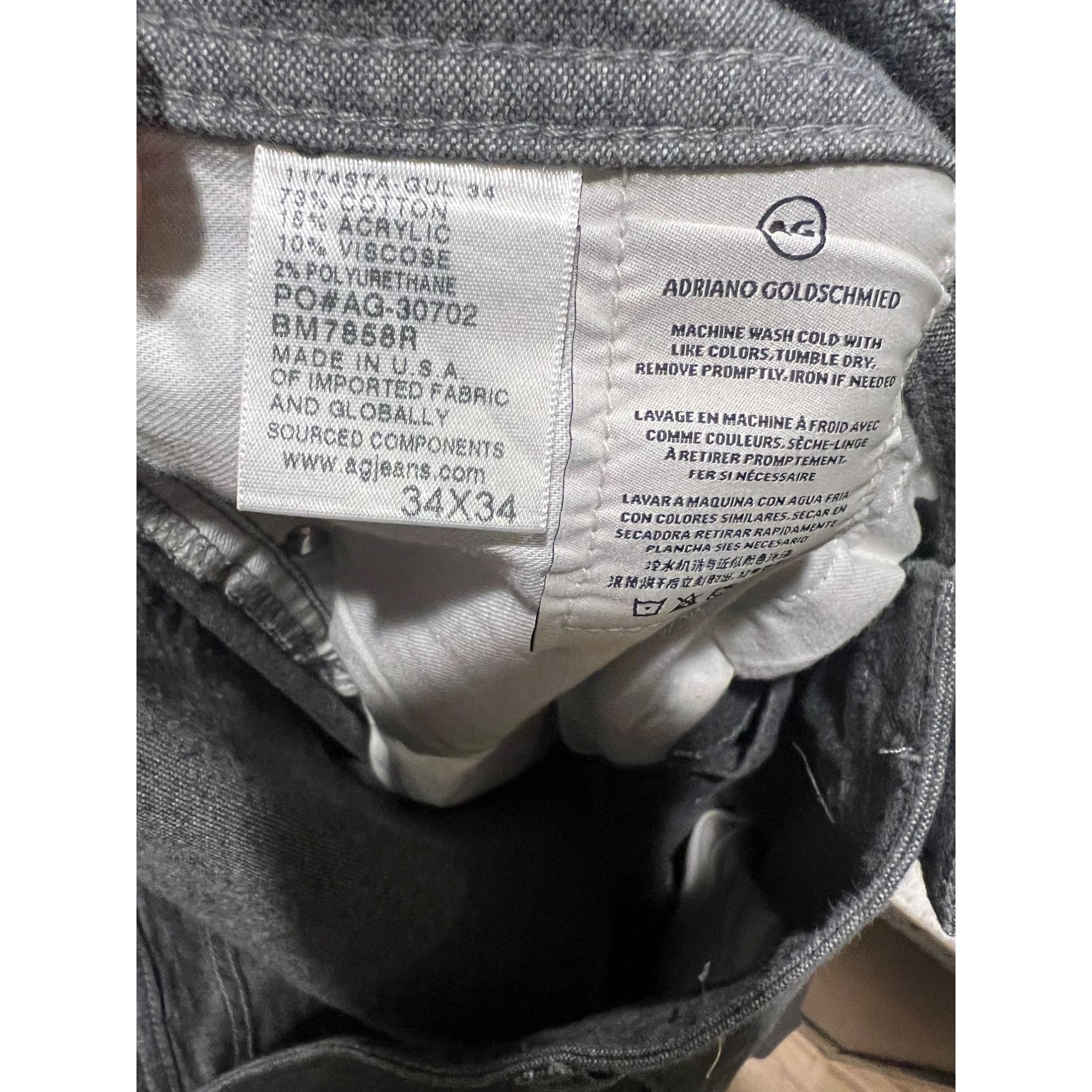 AG Adriano Goldschmied AG Adriano Goldschmied The Graduate Gray Chinos - Size 34x34 Size US 34 / EU 50 - 5 Thumbnail